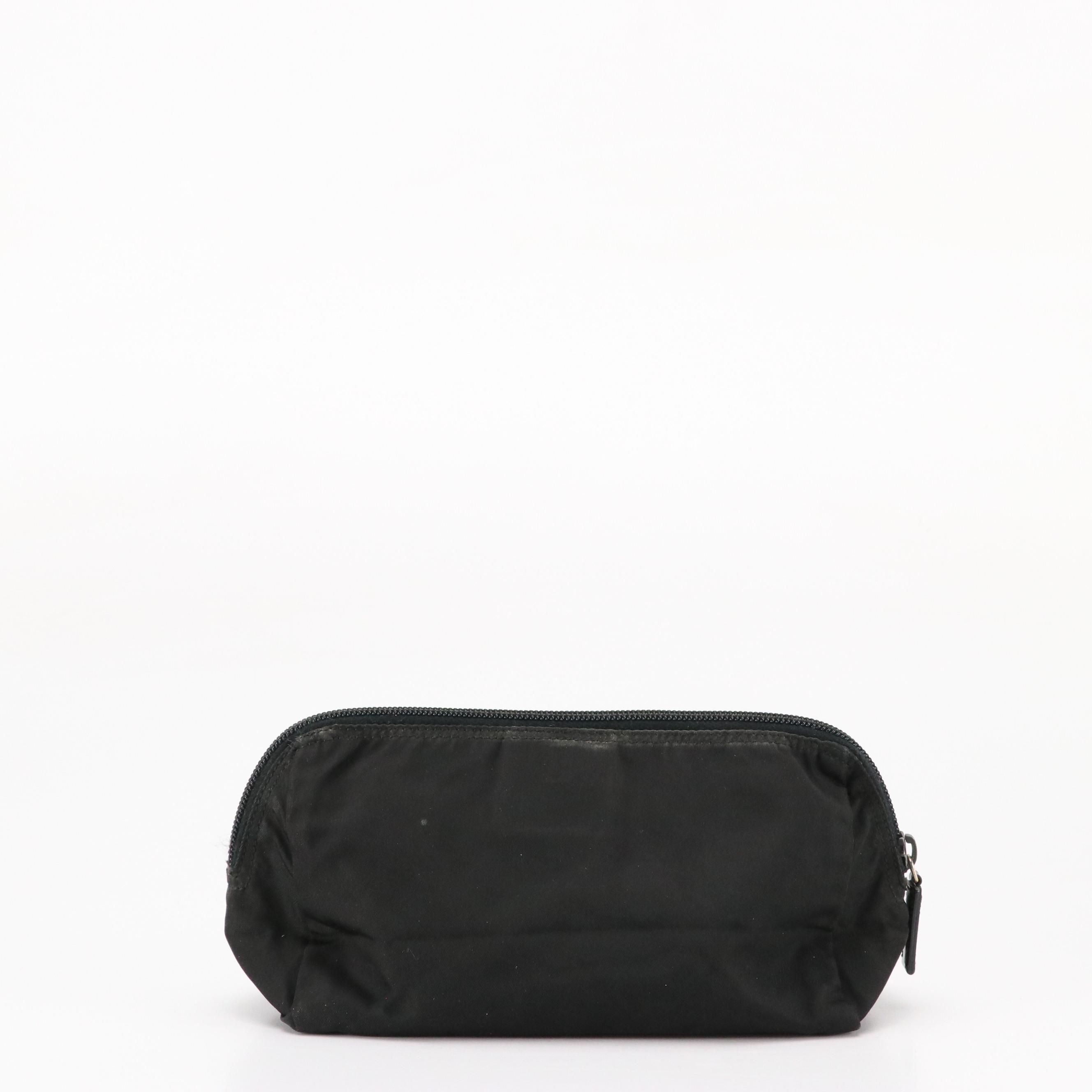 Prada Black Tessuto Nylon Zip Case