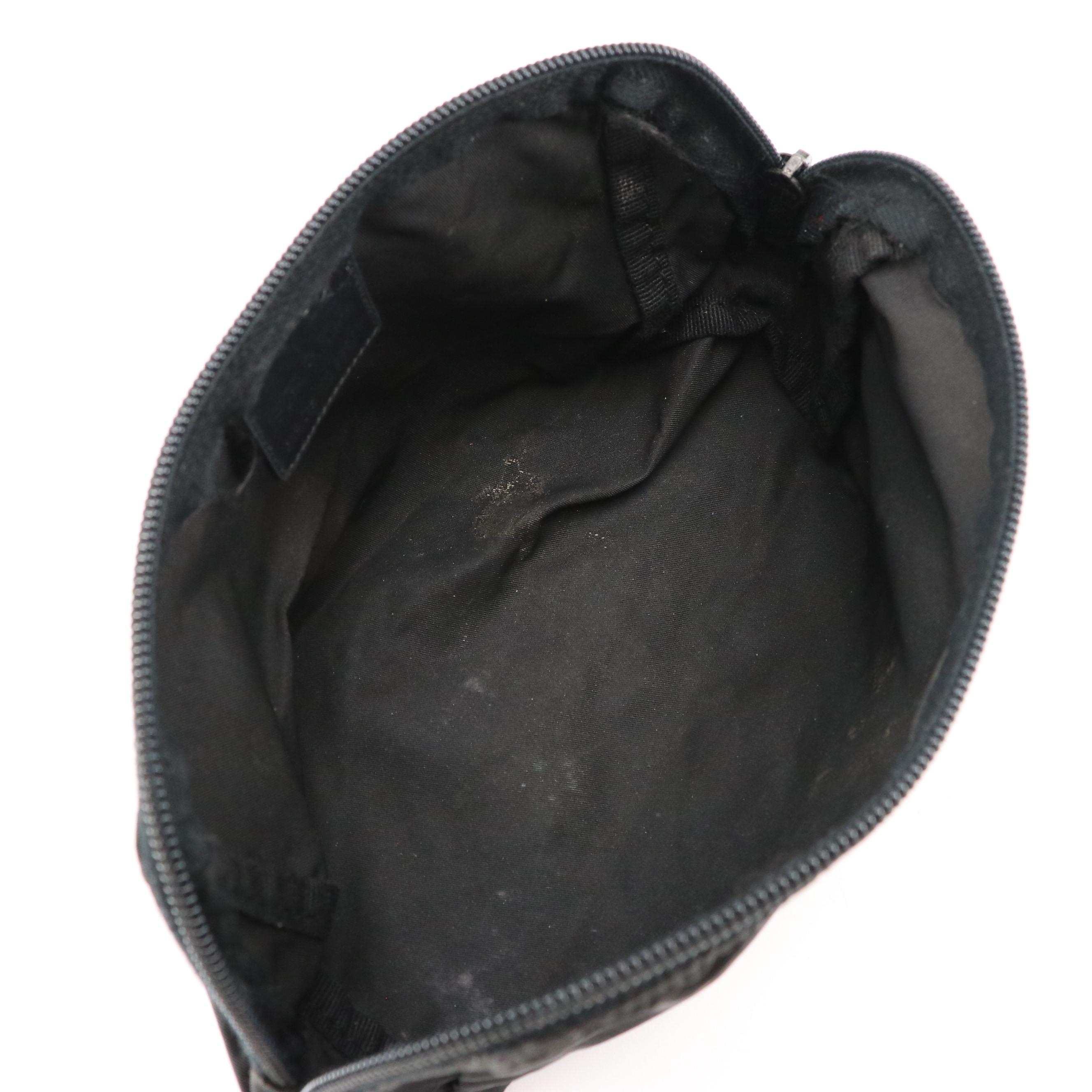 Prada Black Tessuto Nylon Zip Case