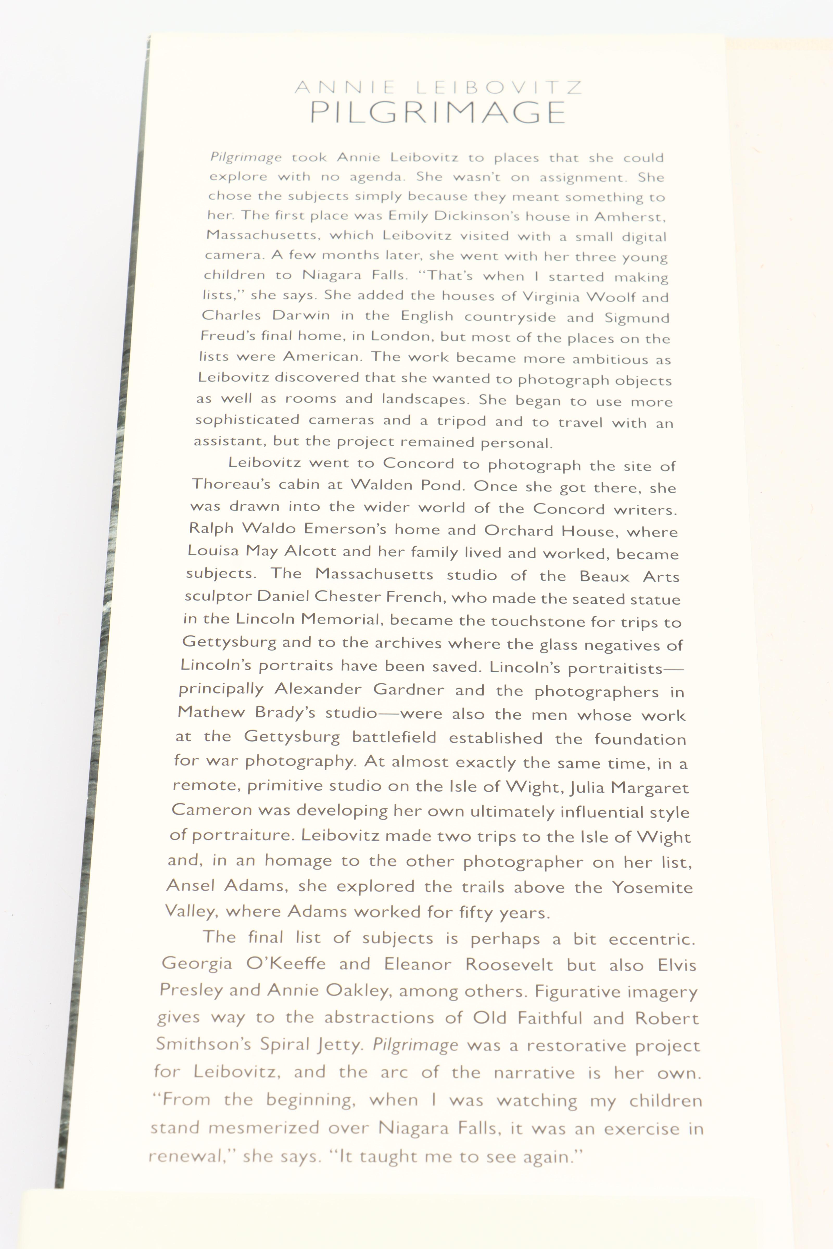 Signed First Edition "Pilgrimage" by Annie Leibovitz, 2011