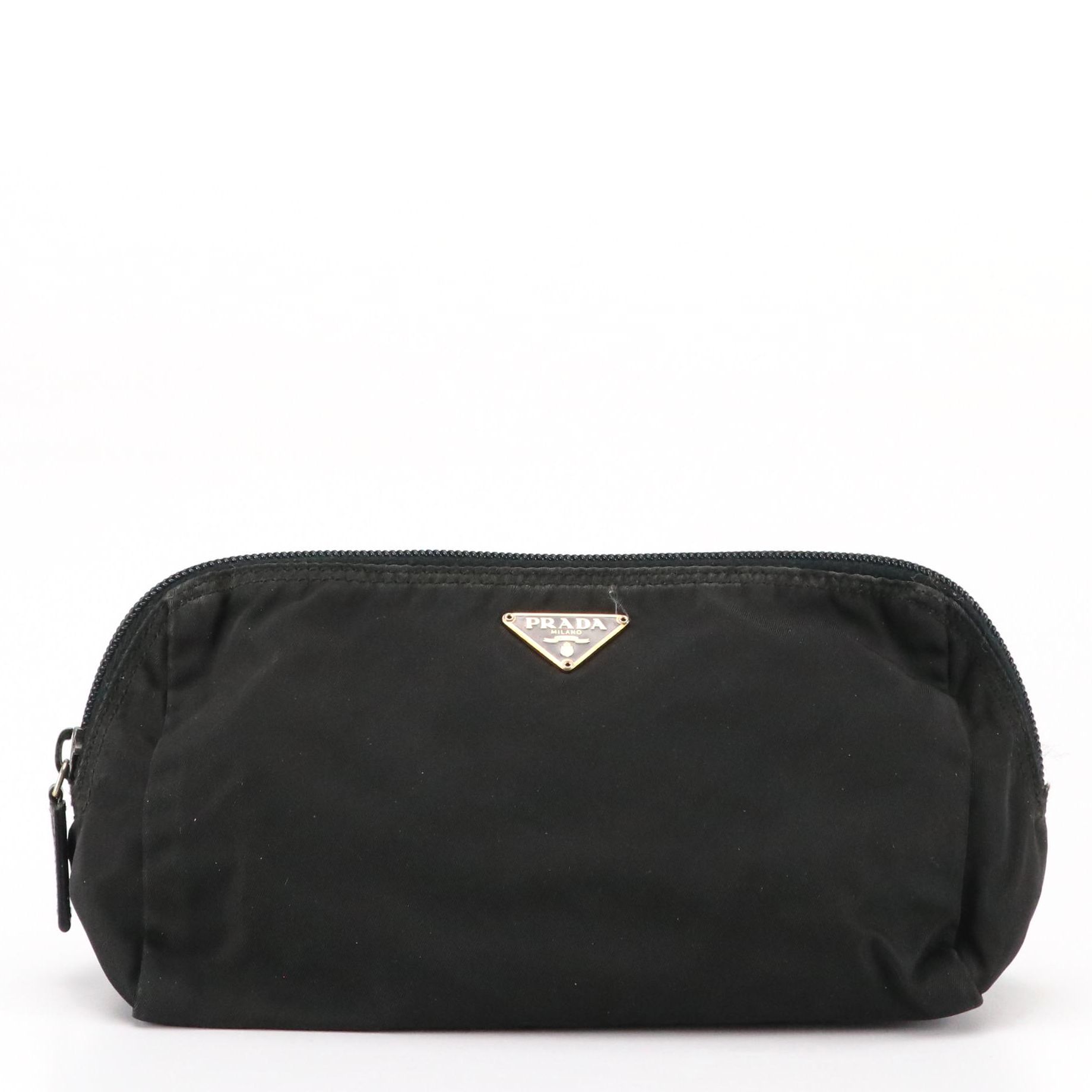 Prada Black Tessuto Nylon Zip Case