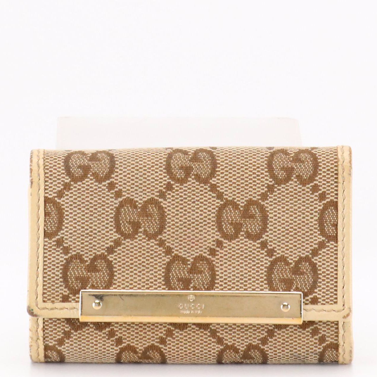 Gucci GG Canvas and Cinghiale Leather 6-Hook Key Case