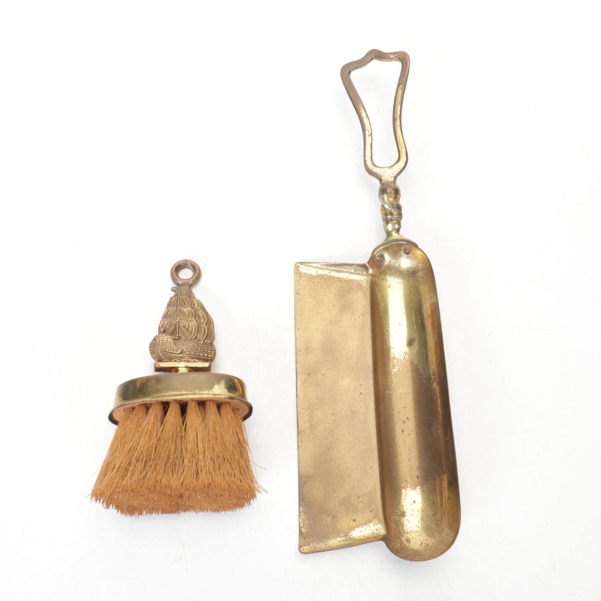 English and Chinese Brass Teapots  and Silent Butler, Early 20th Century