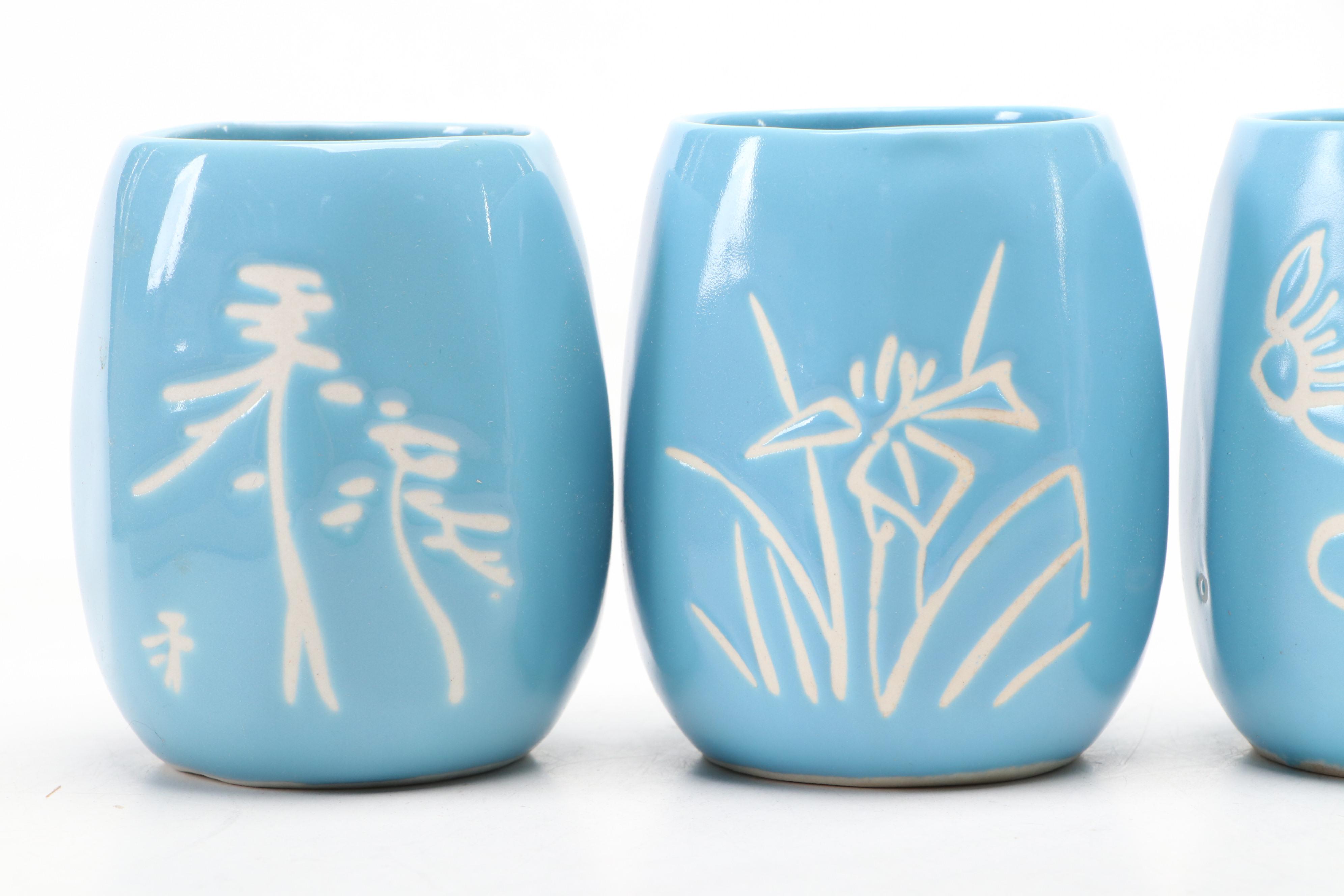 Japanese Arita Porcelain Teacups with Presentation Box