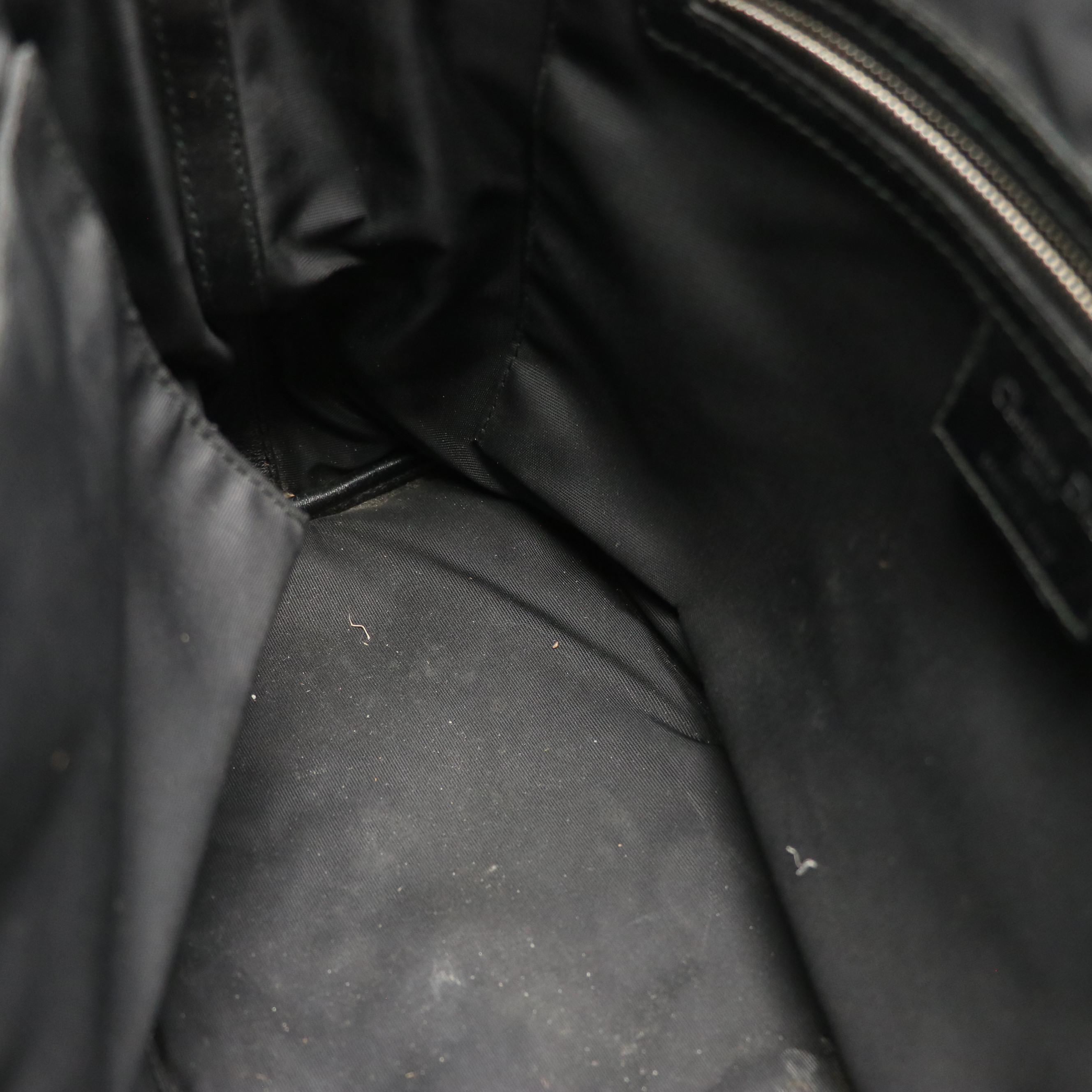 Christian Dior Panarea Tote in Black Cannage Quilted Canvas and Leather