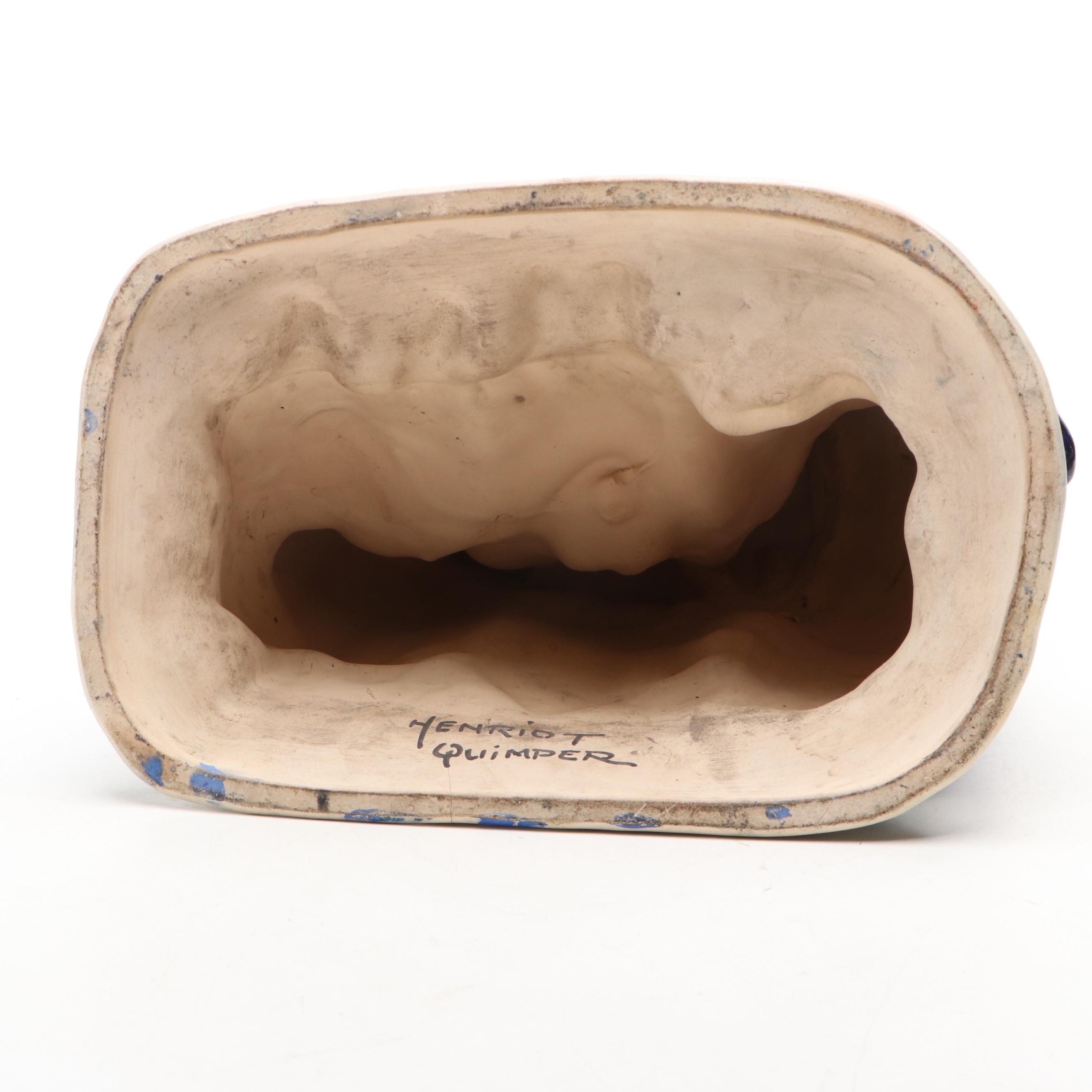 Henriot Quimper "The Three Gossips" Ceramic Figurine, Mid-20th Century