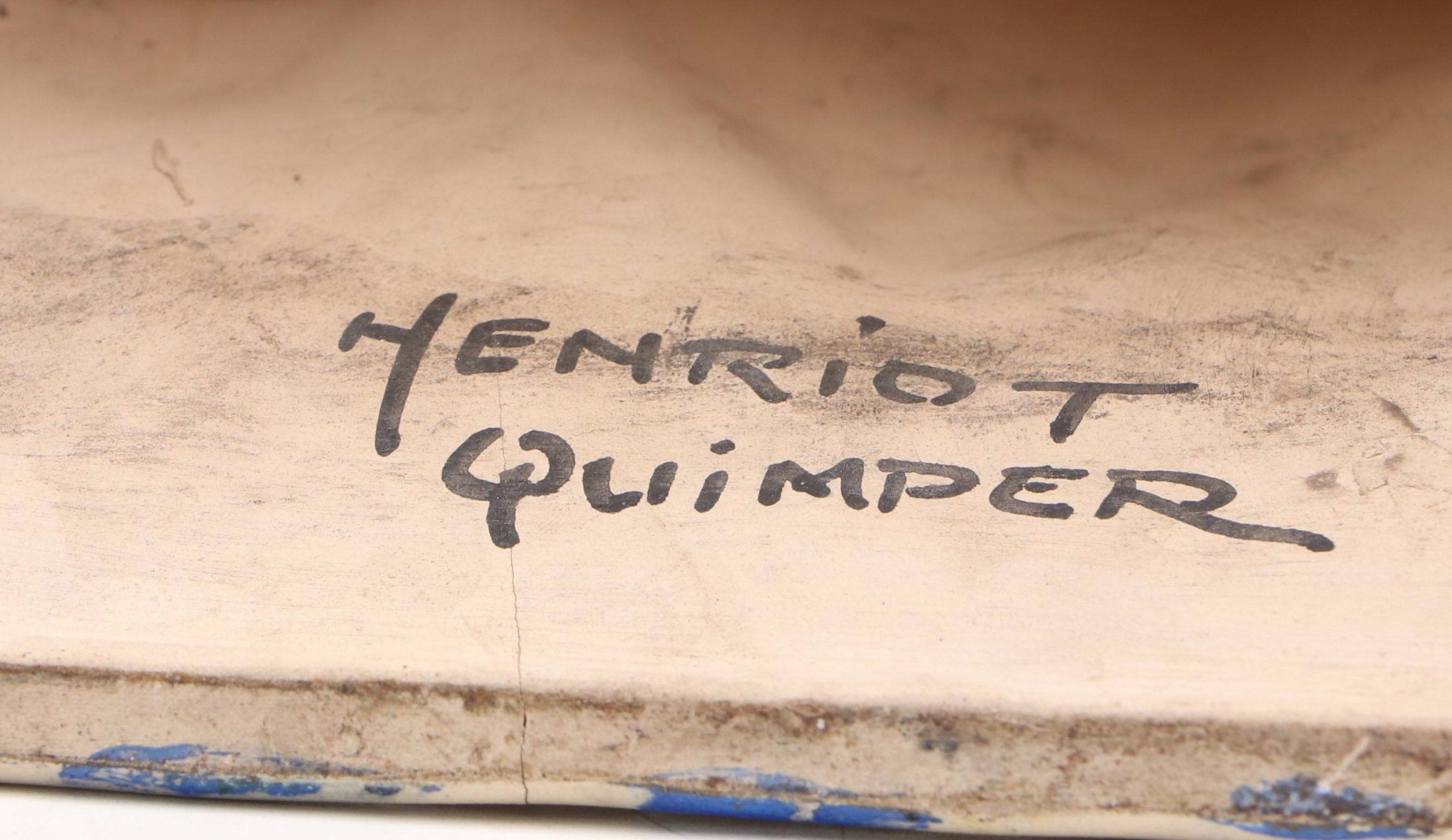 Henriot Quimper "The Three Gossips" Ceramic Figurine, Mid-20th Century