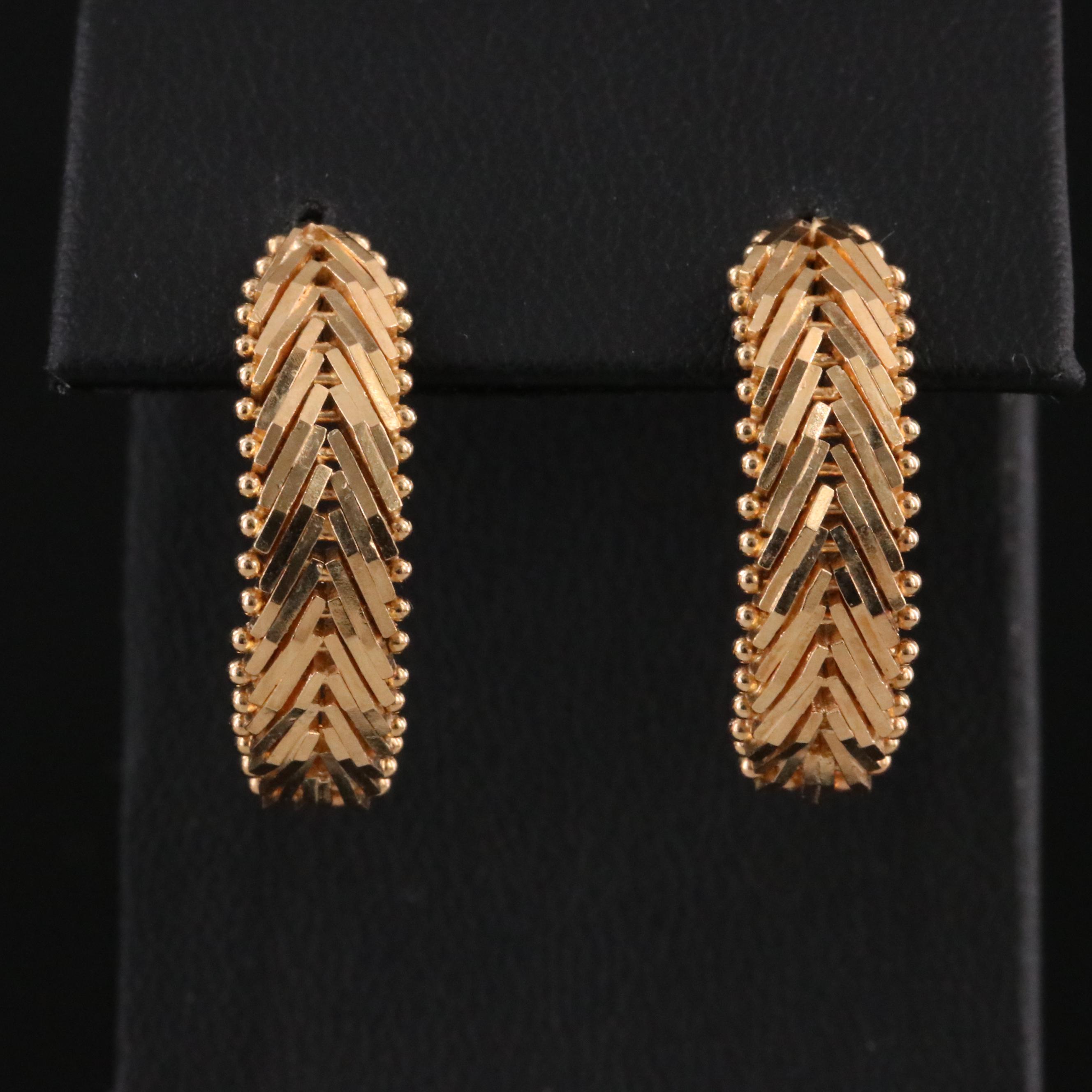 14K Riccio Drop Earrings