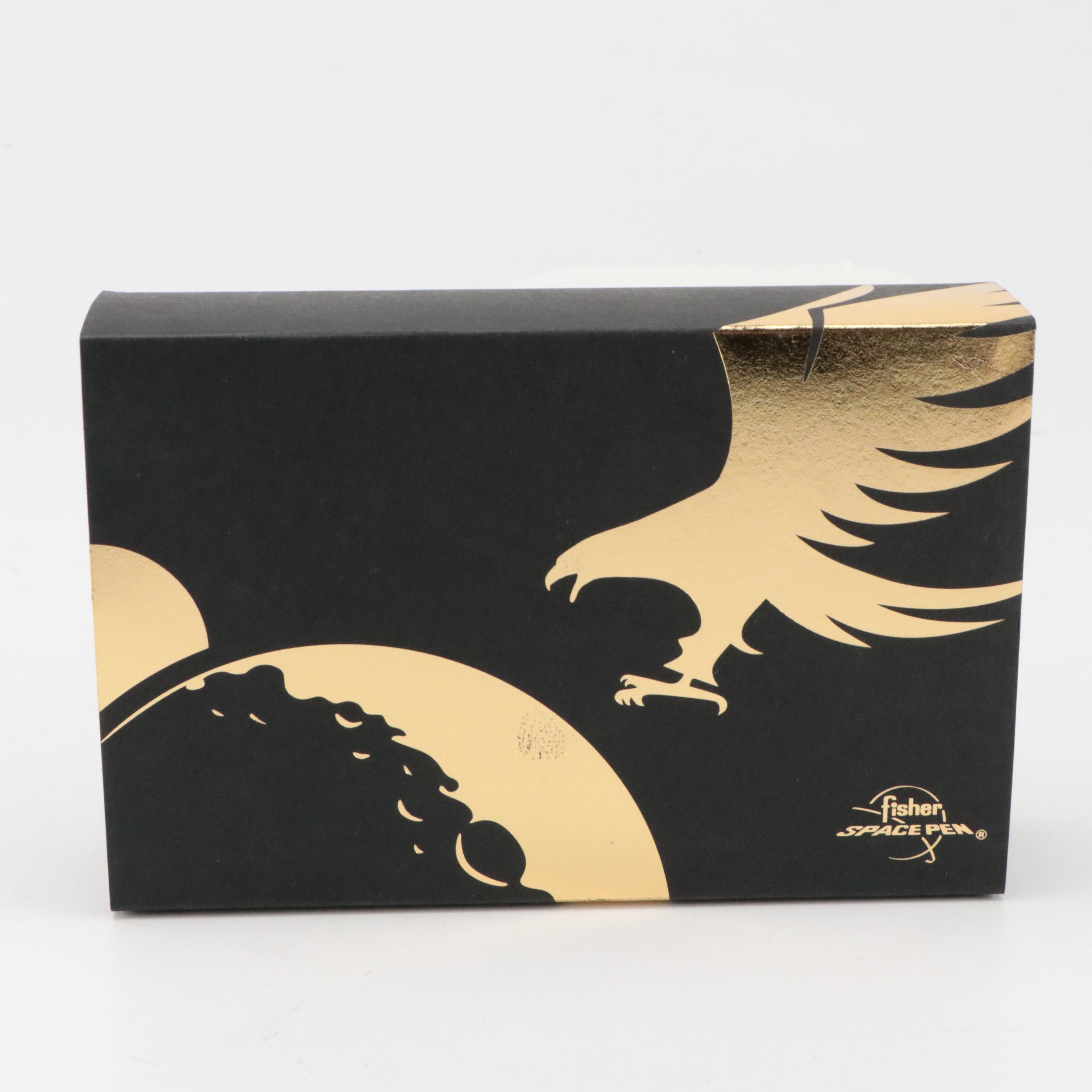 Fisher Space Program Apollo 11 Metal Ballpoint Pen with Case and Medallion