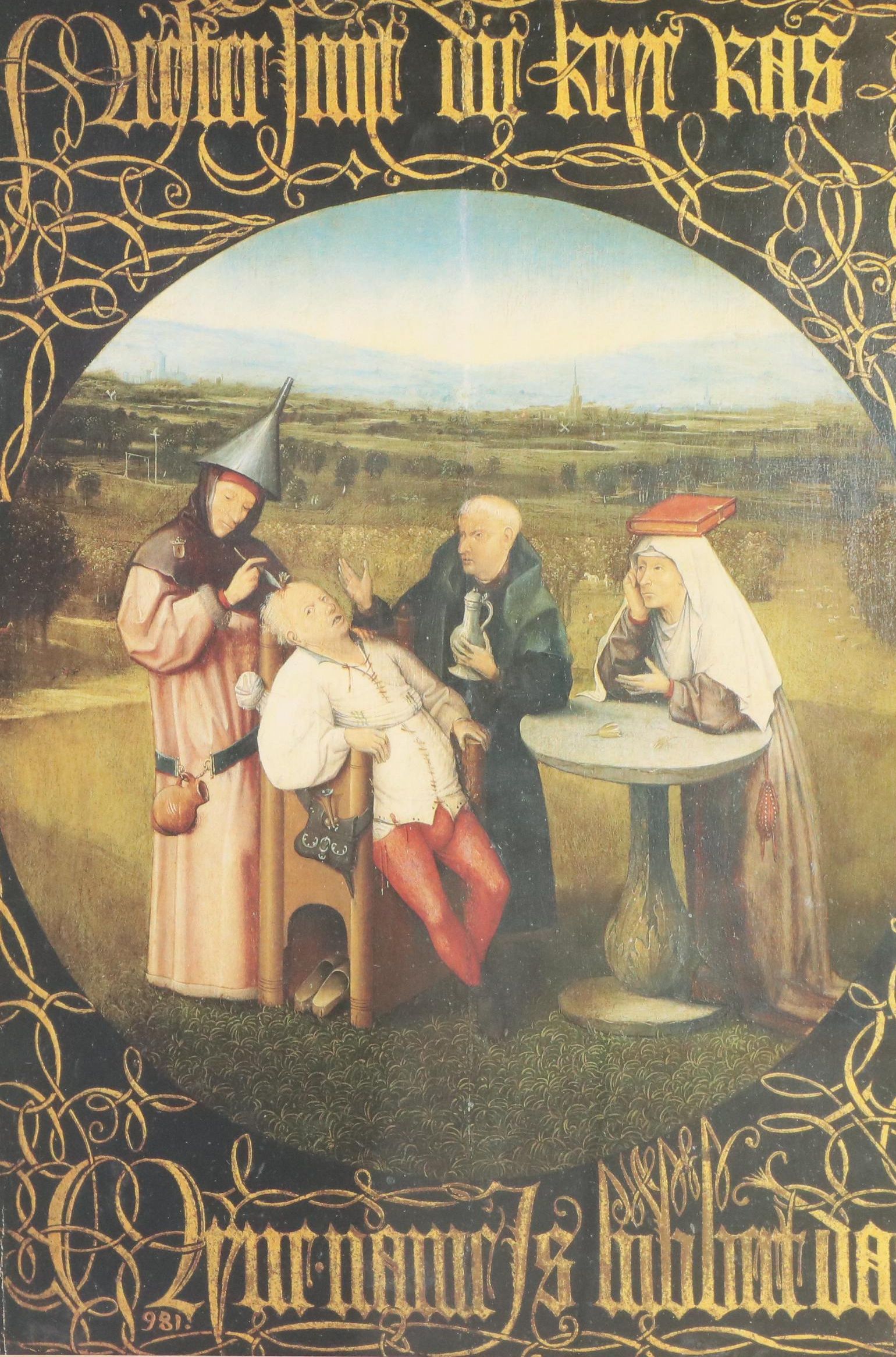 Offset Lithograph After Hieronymous Bosch "Extraction of the Stone of Madness"