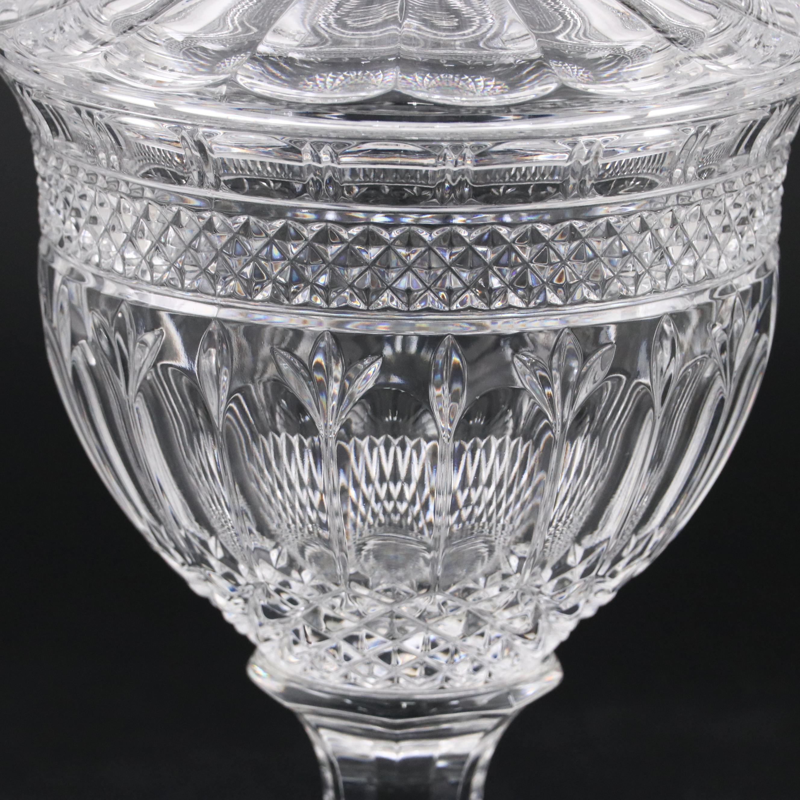 Shannon by Godinger "Brandon" Lidded Crystal Urn