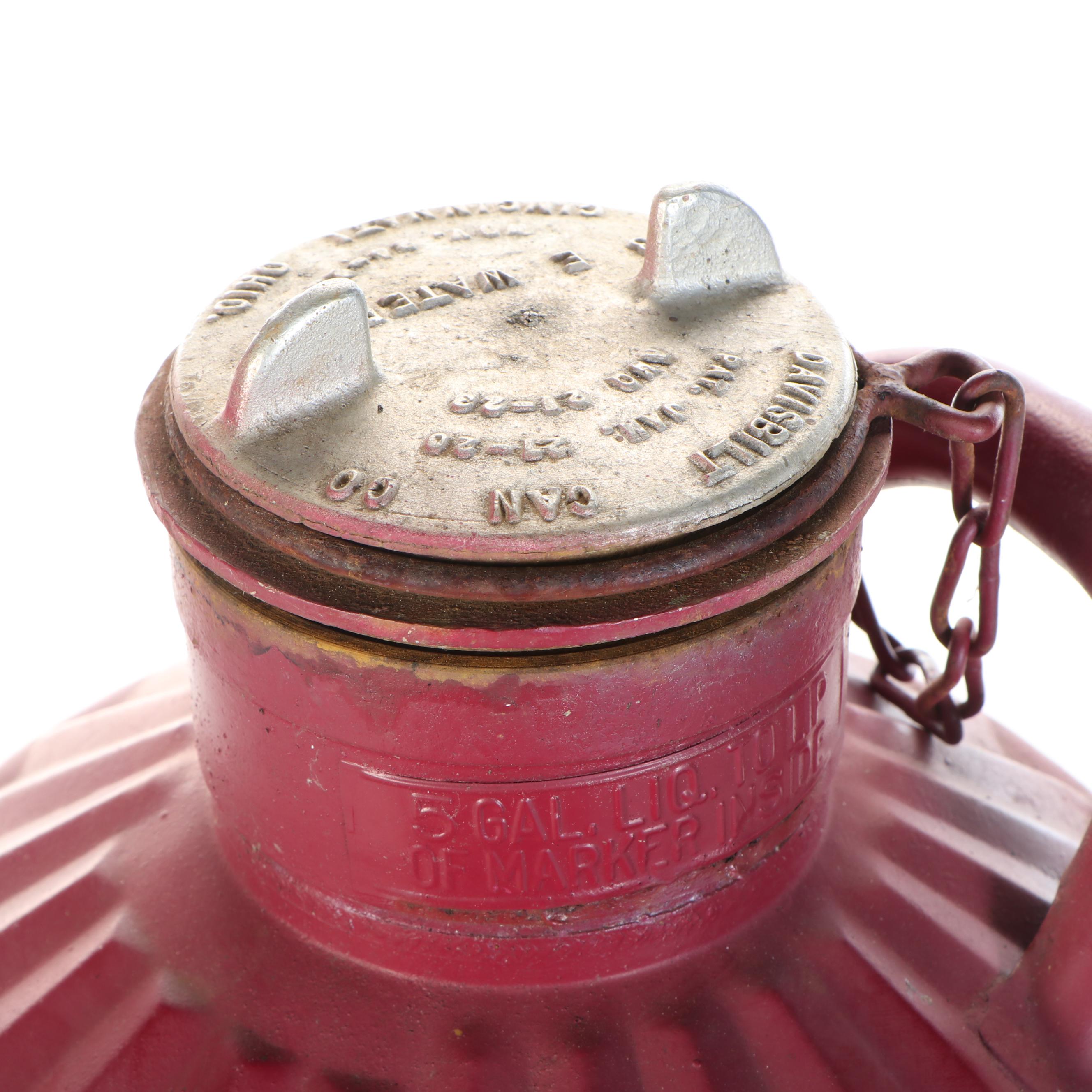 Davisbilt Can Co. Metal Gas Canister with Boat Anchor