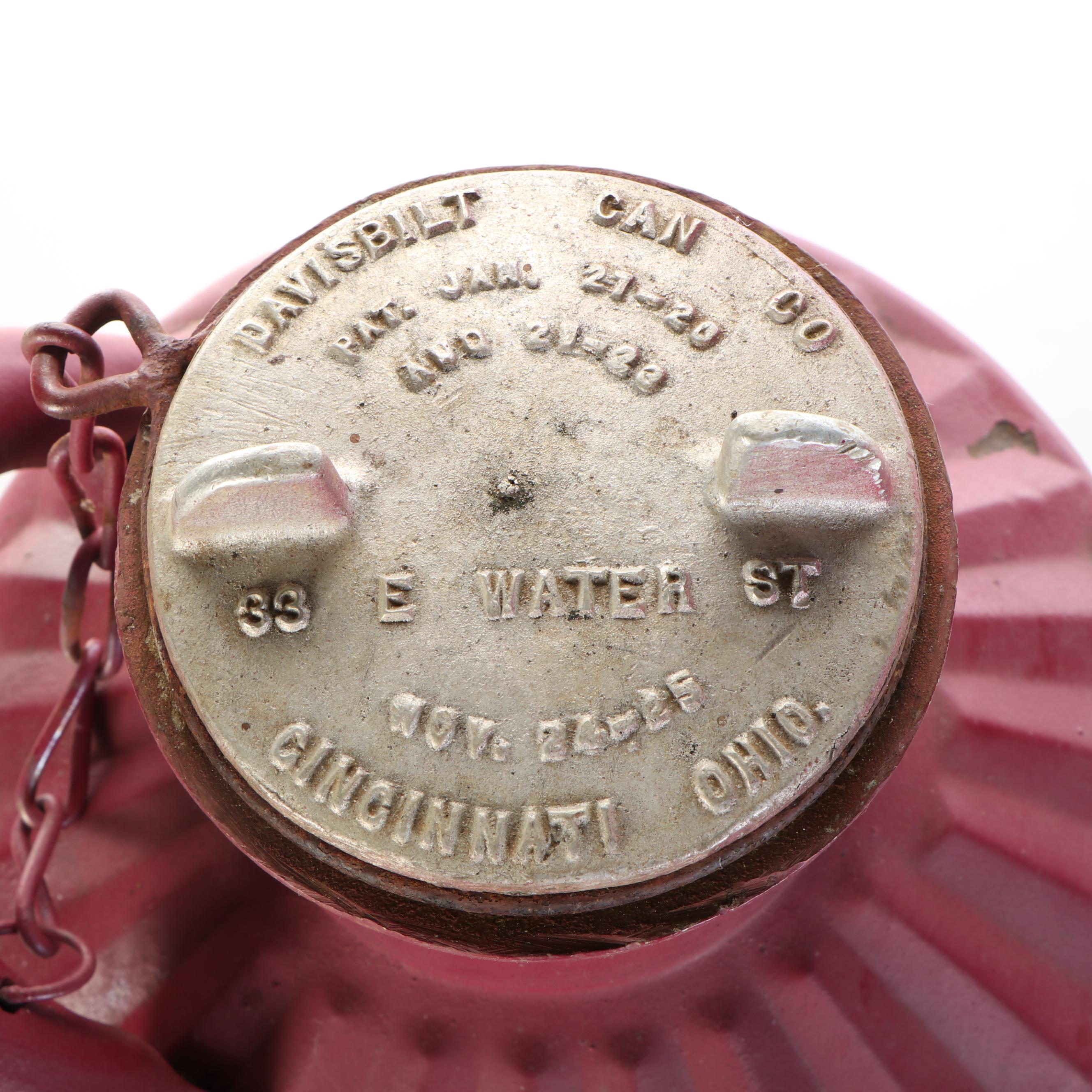 Davisbilt Can Co. Metal Gas Canister with Boat Anchor