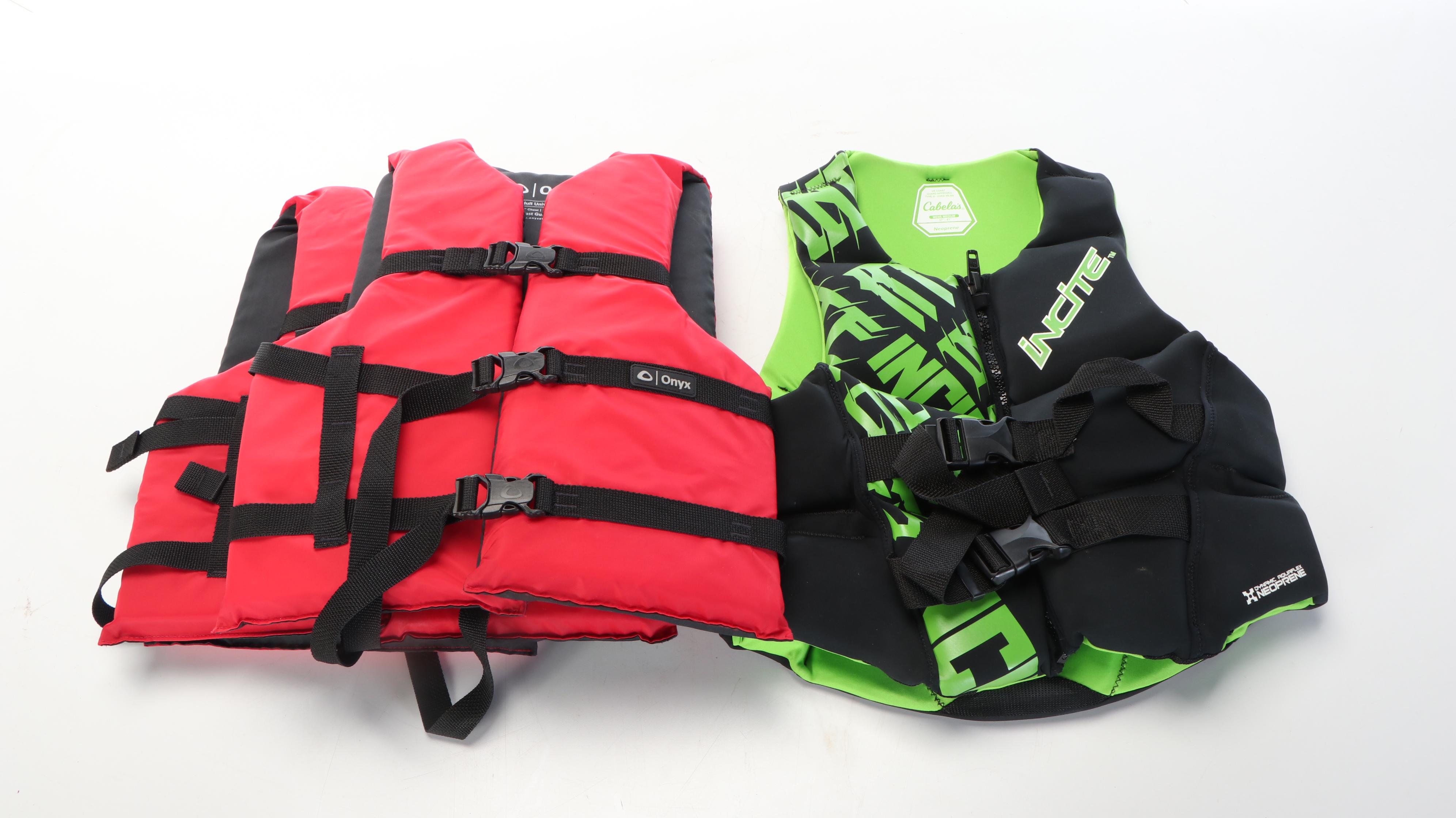 Cabela's Incite Life Vests with Water Sports Ropes and More