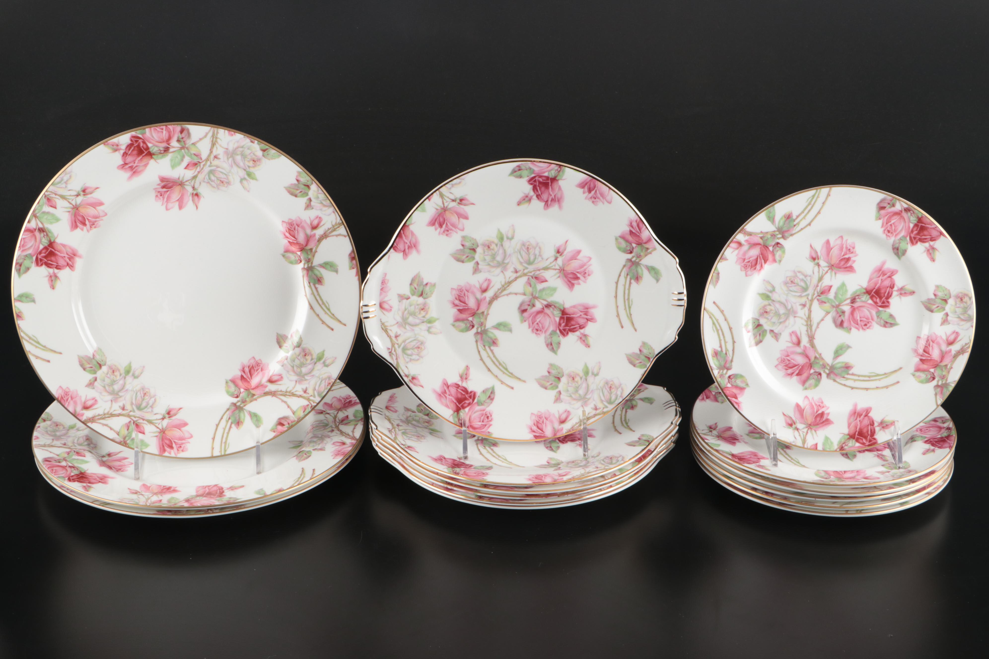 Aynsley "Elizabeth Rose" Bone China Tea Service and Dinnerware