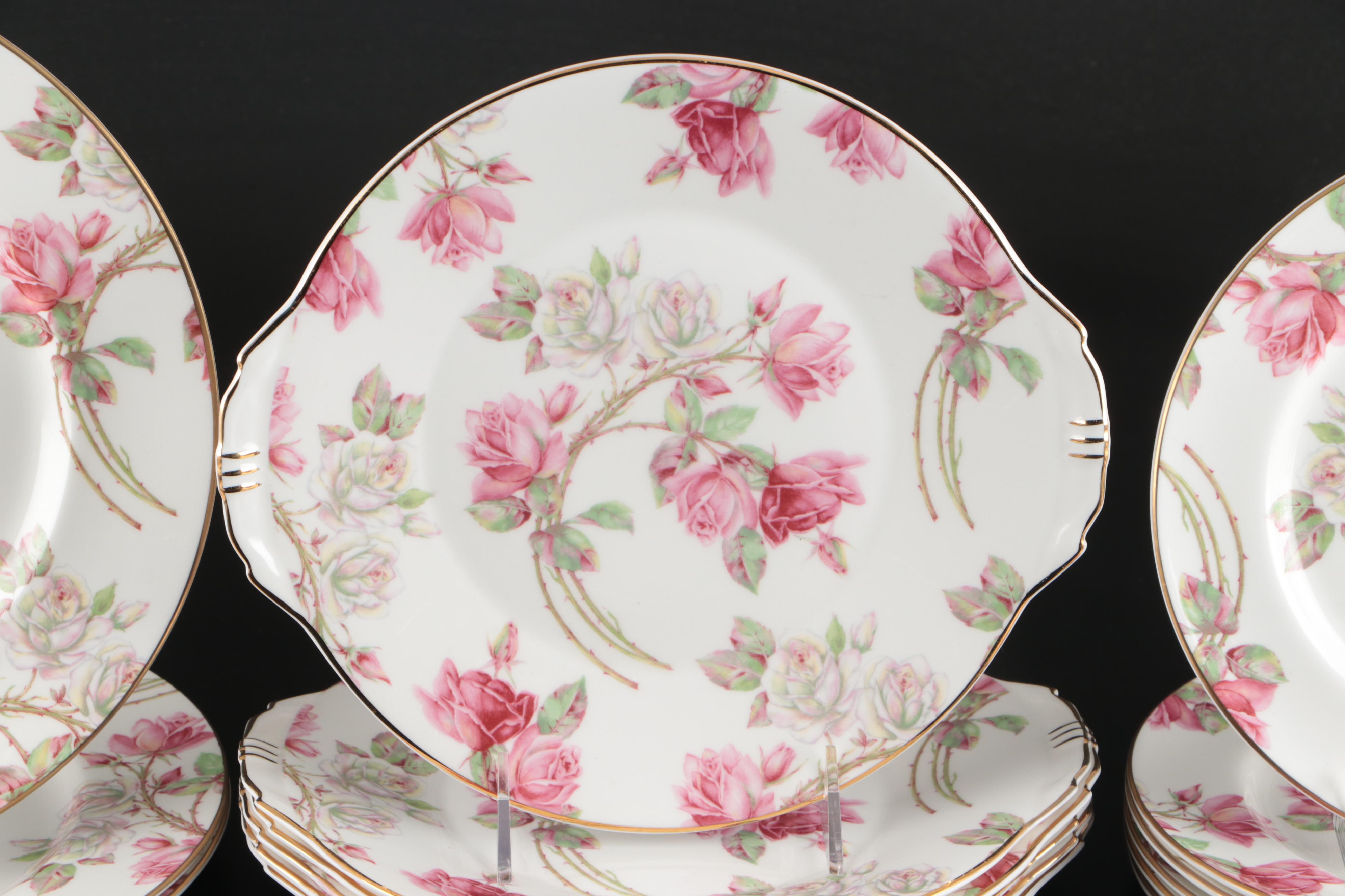 Aynsley "Elizabeth Rose" Bone China Tea Service and Dinnerware
