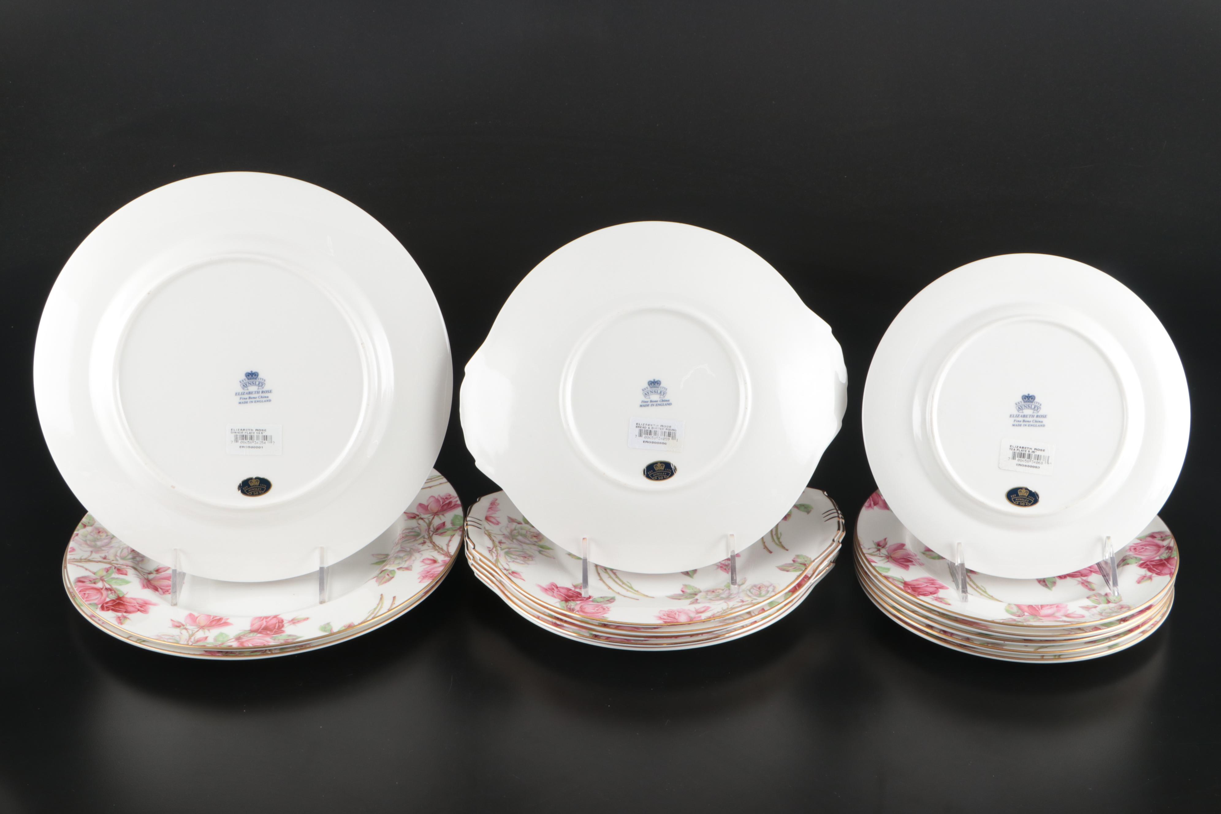Aynsley "Elizabeth Rose" Bone China Tea Service and Dinnerware