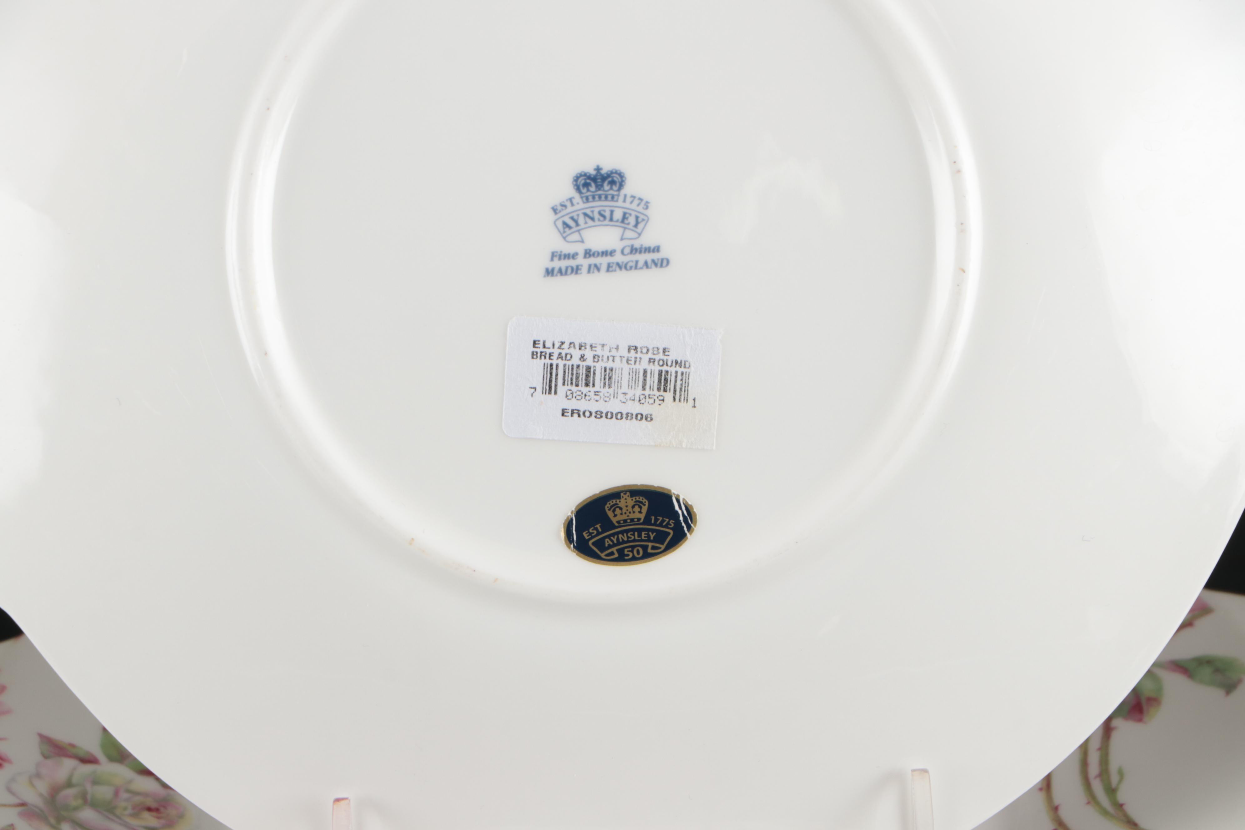 Aynsley "Elizabeth Rose" Bone China Tea Service and Dinnerware
