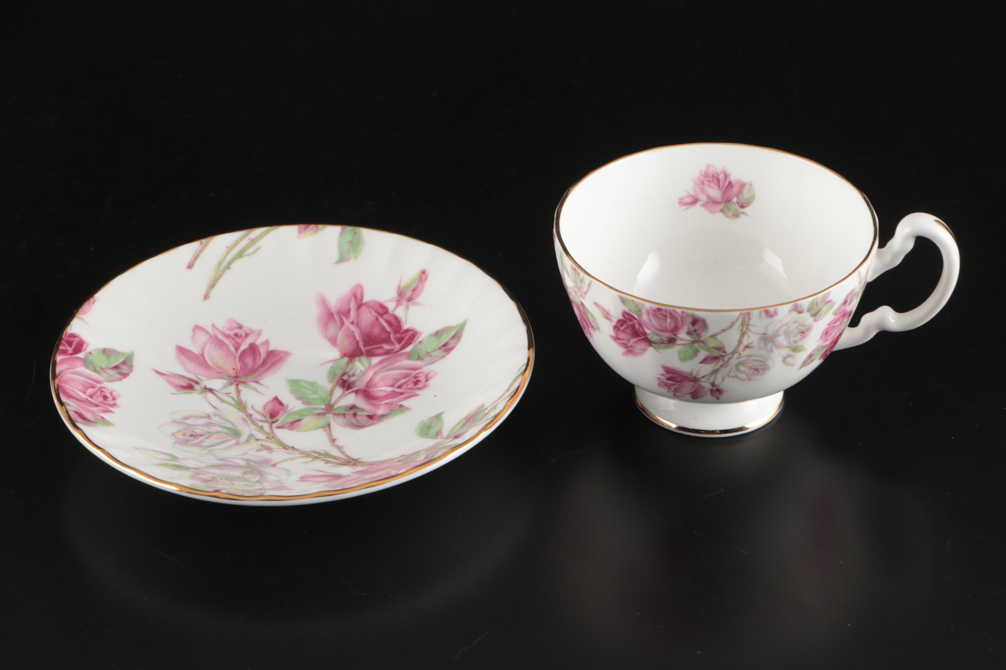 Aynsley "Elizabeth Rose" Bone China Tea Service and Dinnerware