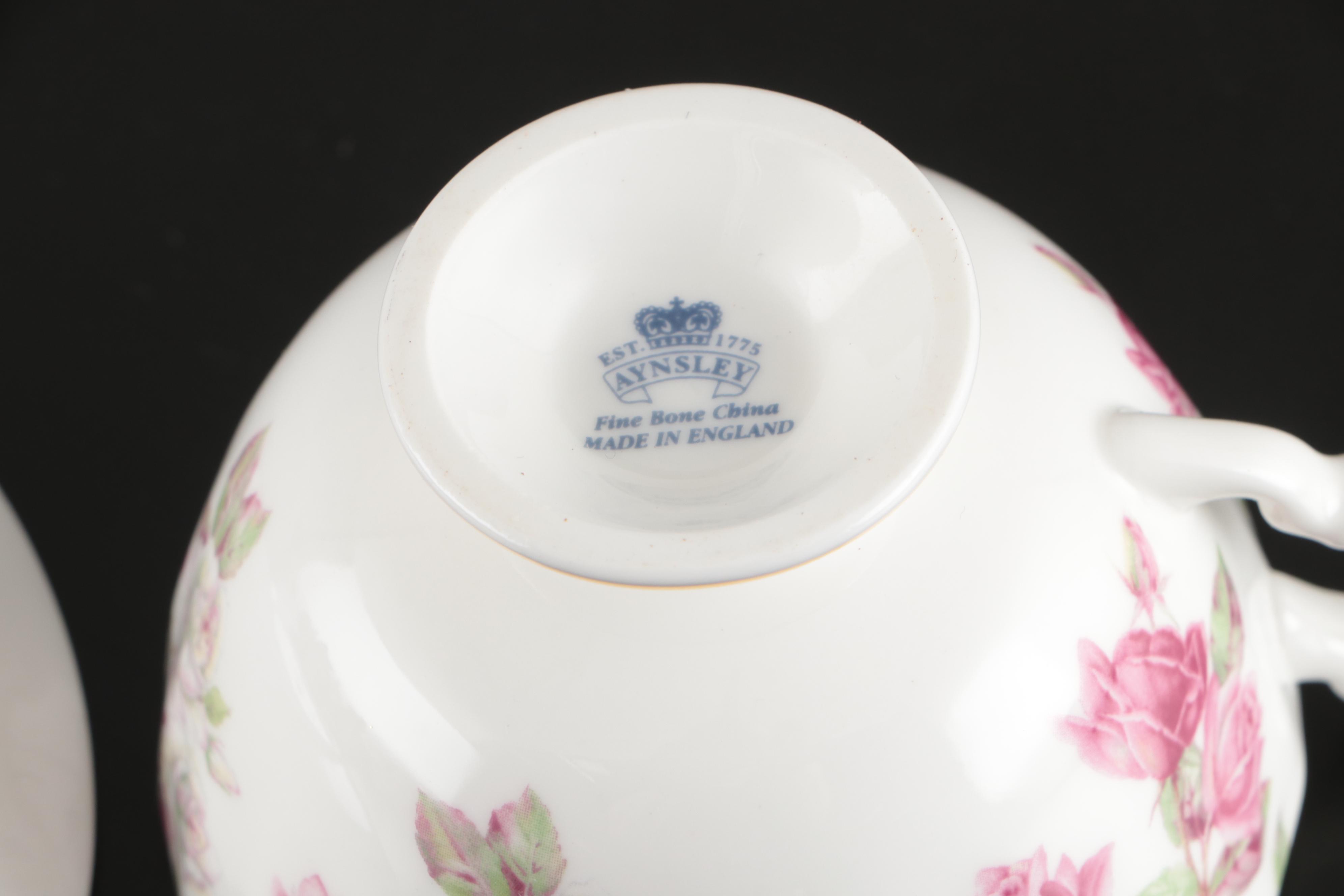 Aynsley "Elizabeth Rose" Bone China Tea Service and Dinnerware