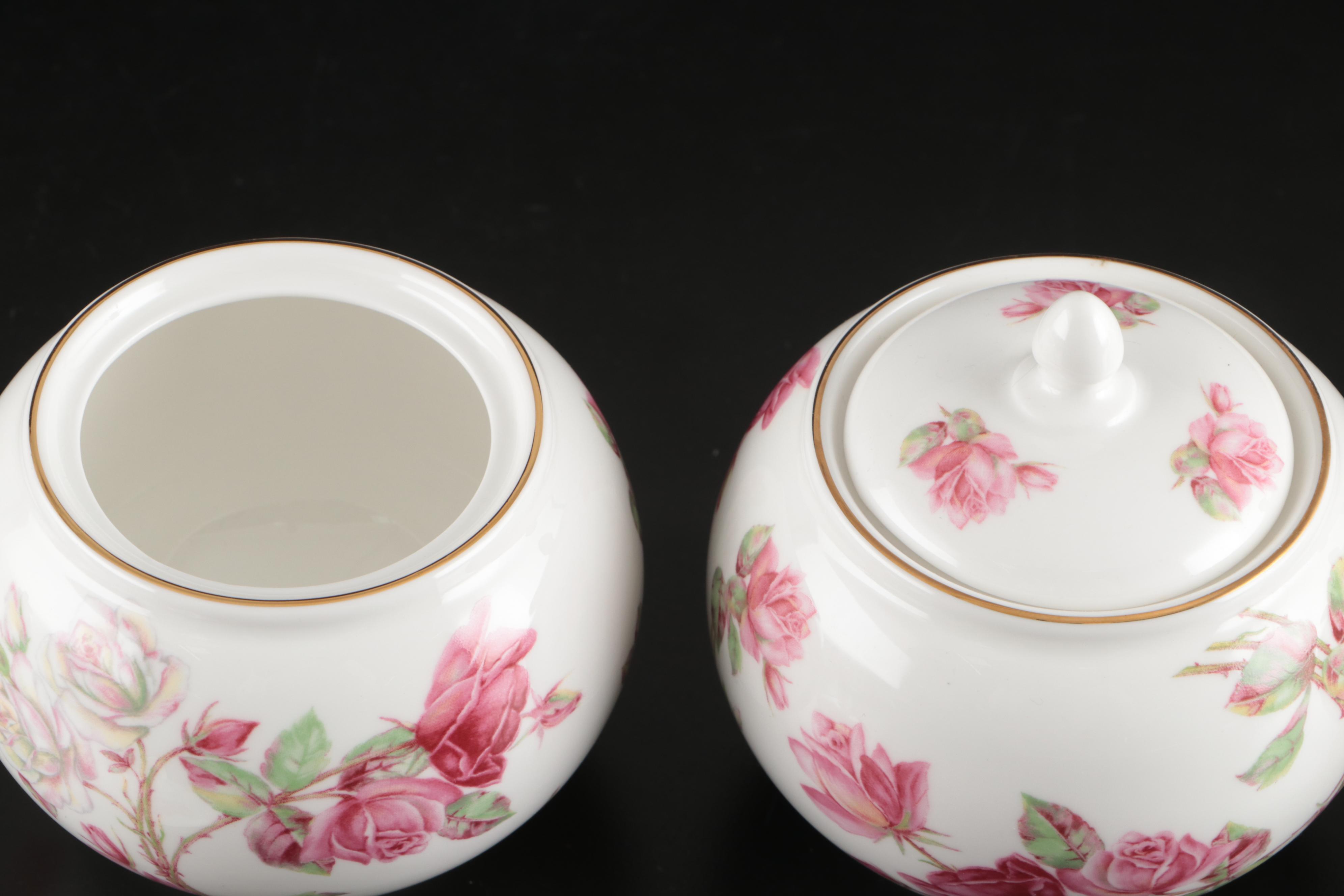 Aynsley "Elizabeth Rose" Bone China Tea Service and Dinnerware
