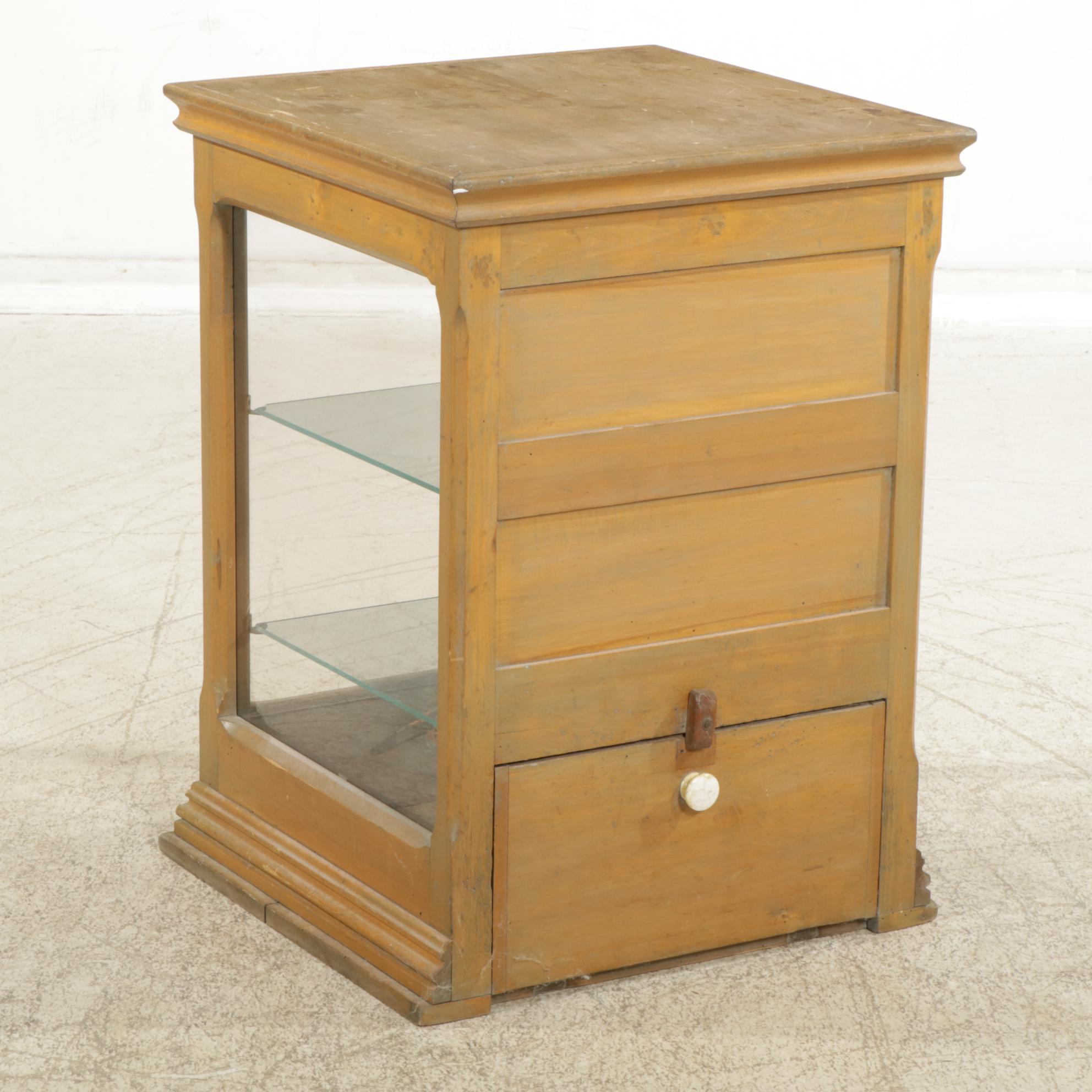 Counter Top Glass Display Case, Late 19th to Early 20th Century
