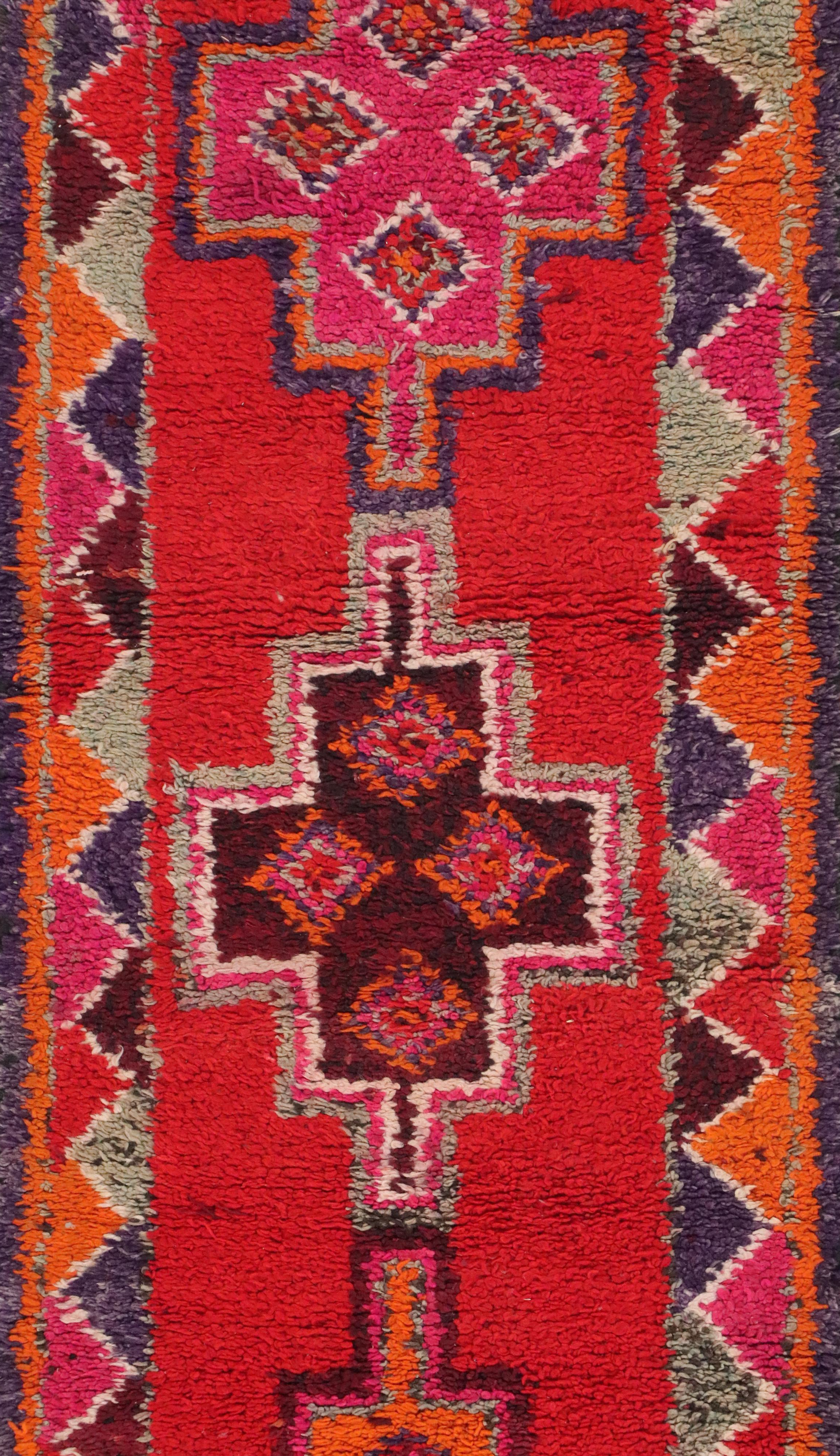 2'10 x 8'7 Hand-Knotted Moroccan Berber Carpet Runner