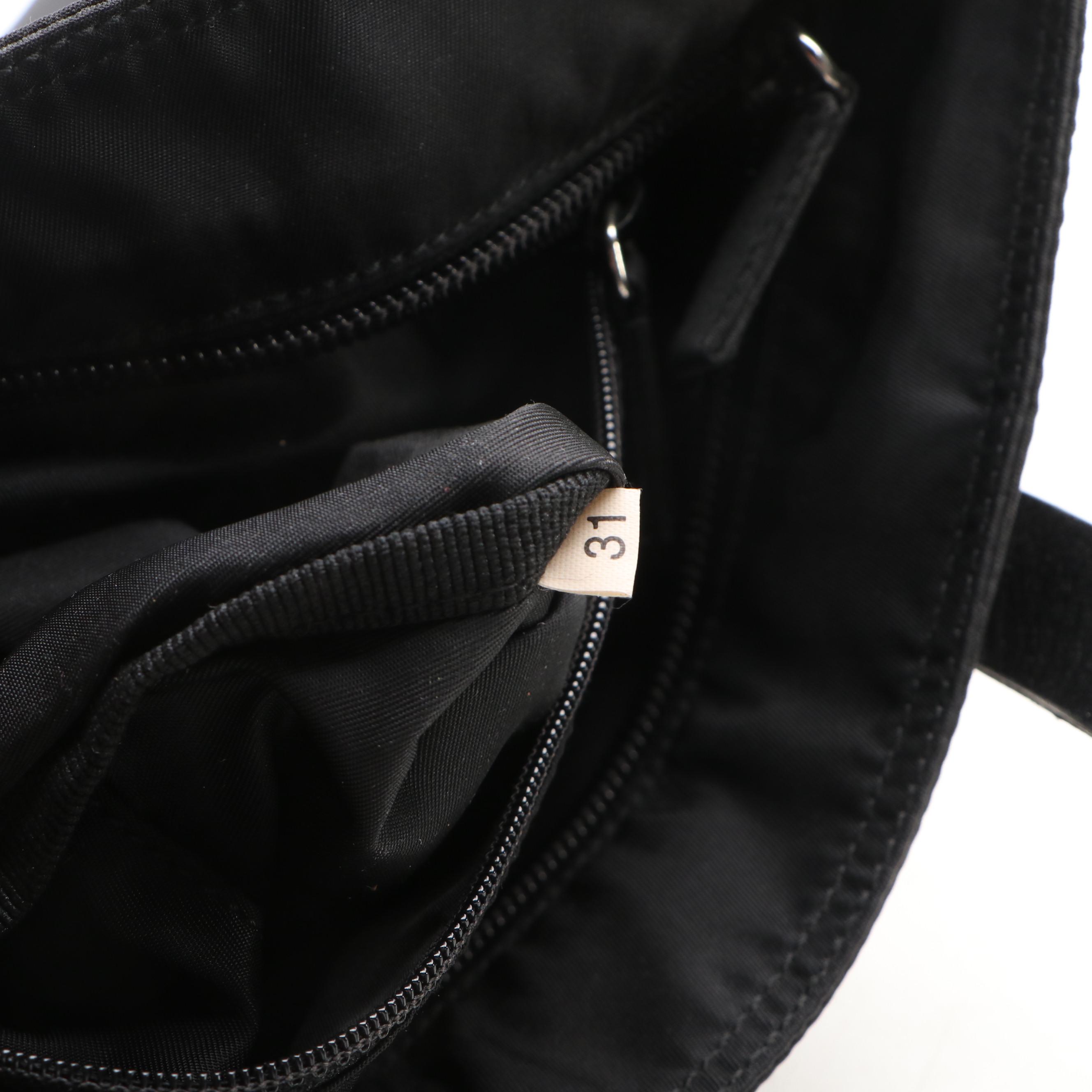 Prada Black Tessuto Nylon Mini Tote with Leather Handles