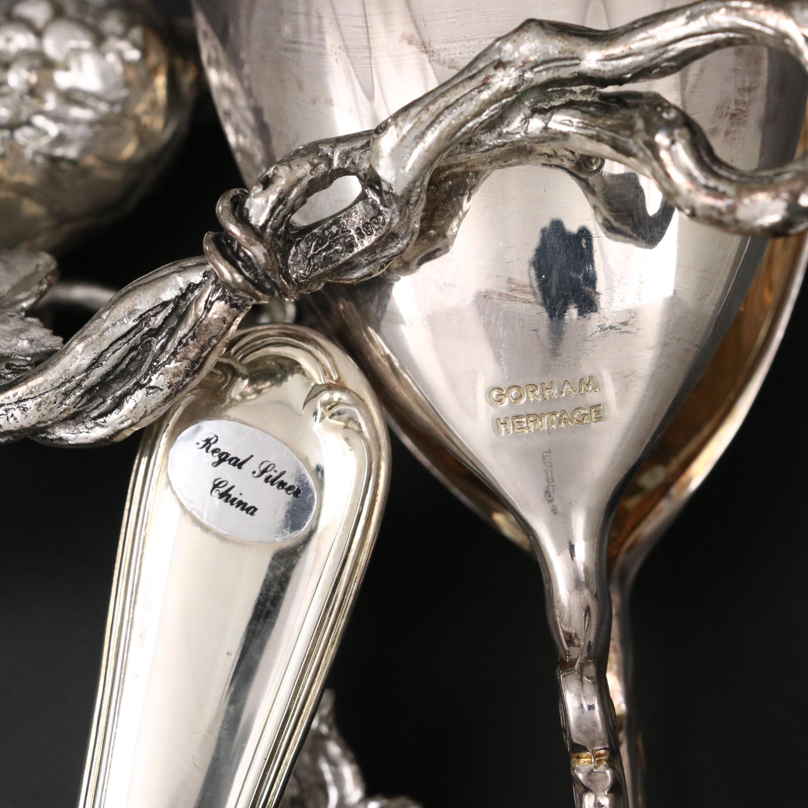 Godinger Marble and Metal Cheese Plate with Other Utensils