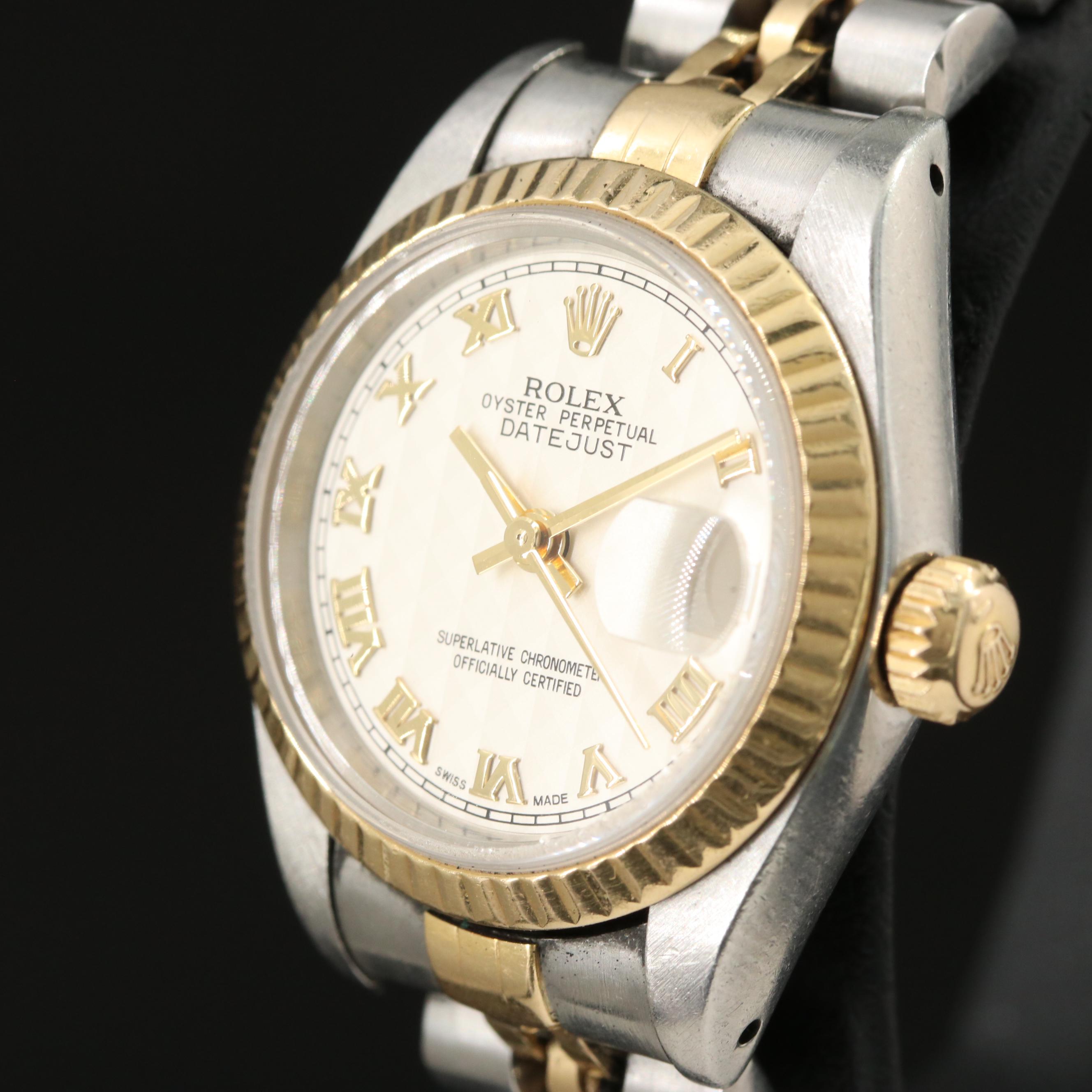 Rolex Datejust 69173 Pyramid Dial 26mm 18K Gold & Steel Automatic Watch