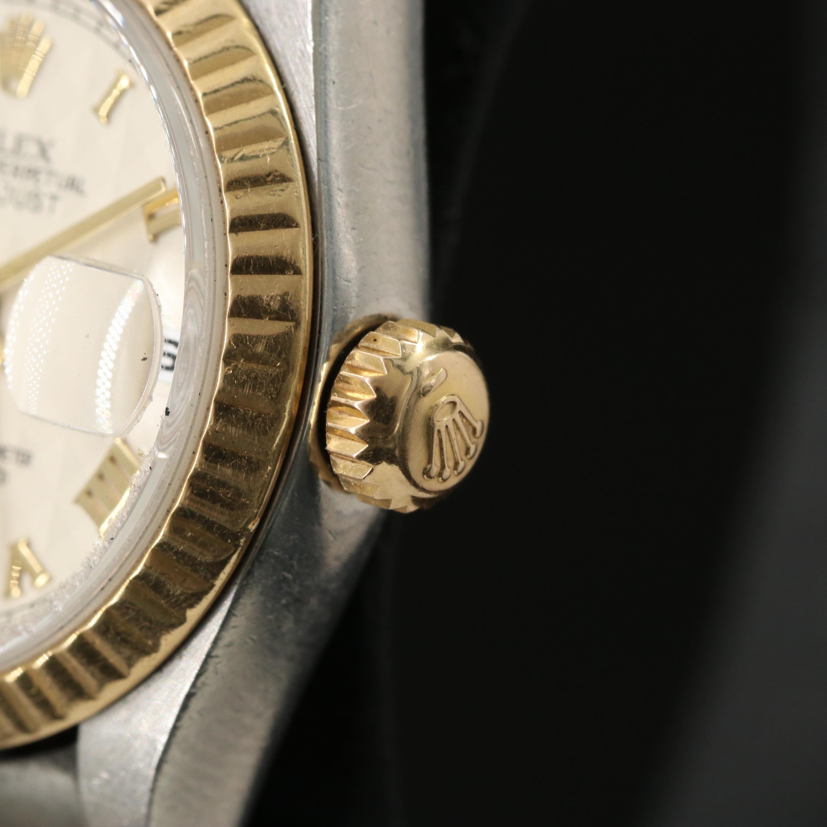 Rolex Datejust 69173 Pyramid Dial 26mm 18K Gold & Steel Automatic Watch