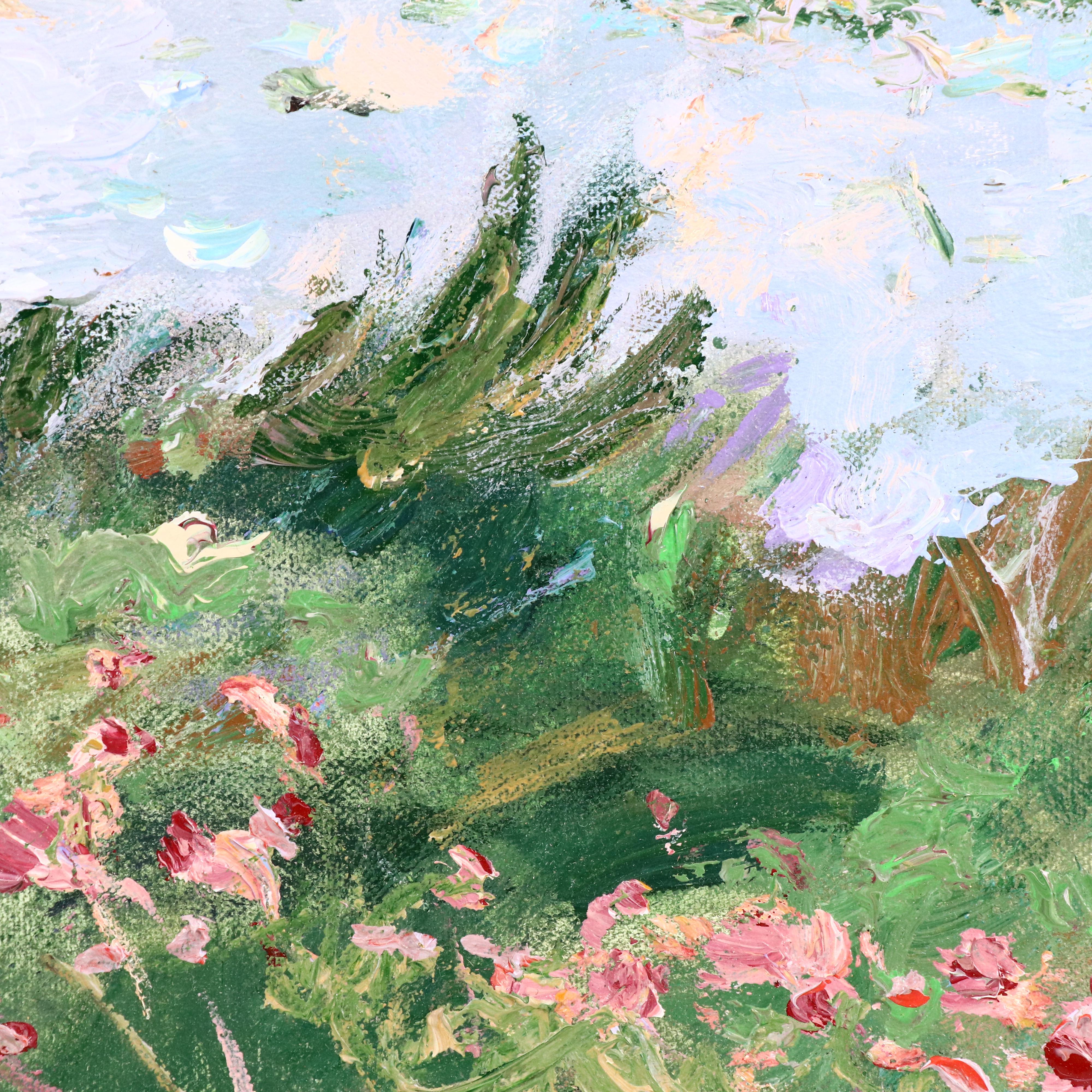 Walt Nowatka Impressionist Style River Landscape Oil Painting, Late 20th Century