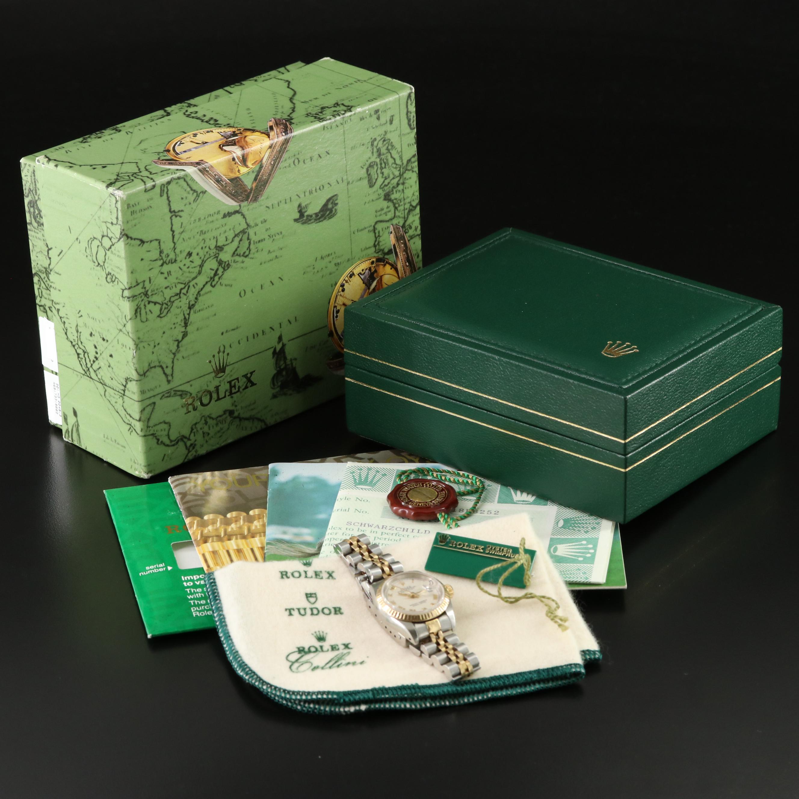 Rolex Datejust 69173 Pyramid Dial 26mm 18K Gold & Steel Automatic Watch