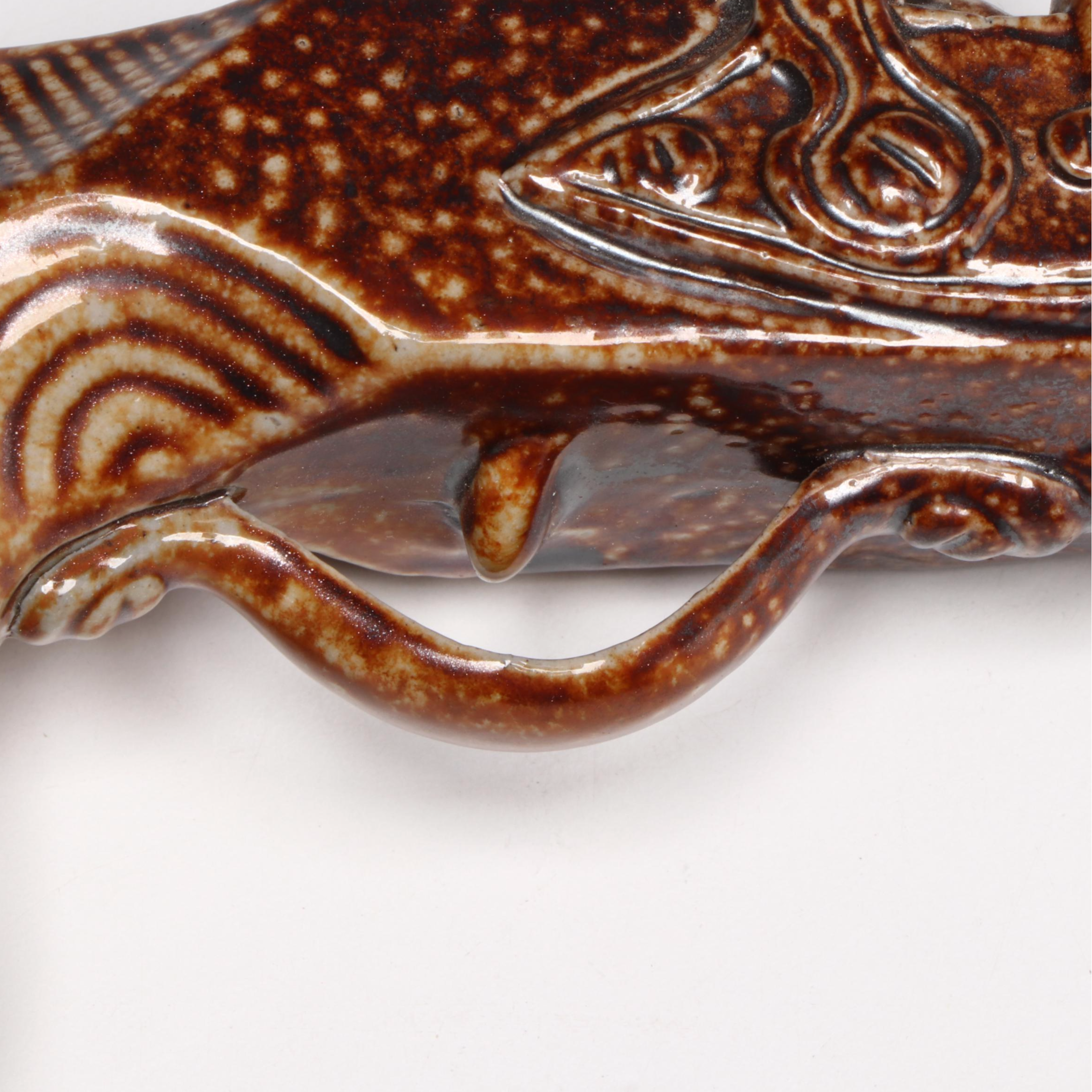 Stephen Green of Lambeth Stoneware Flintlock Pistol Flask, 19th Century