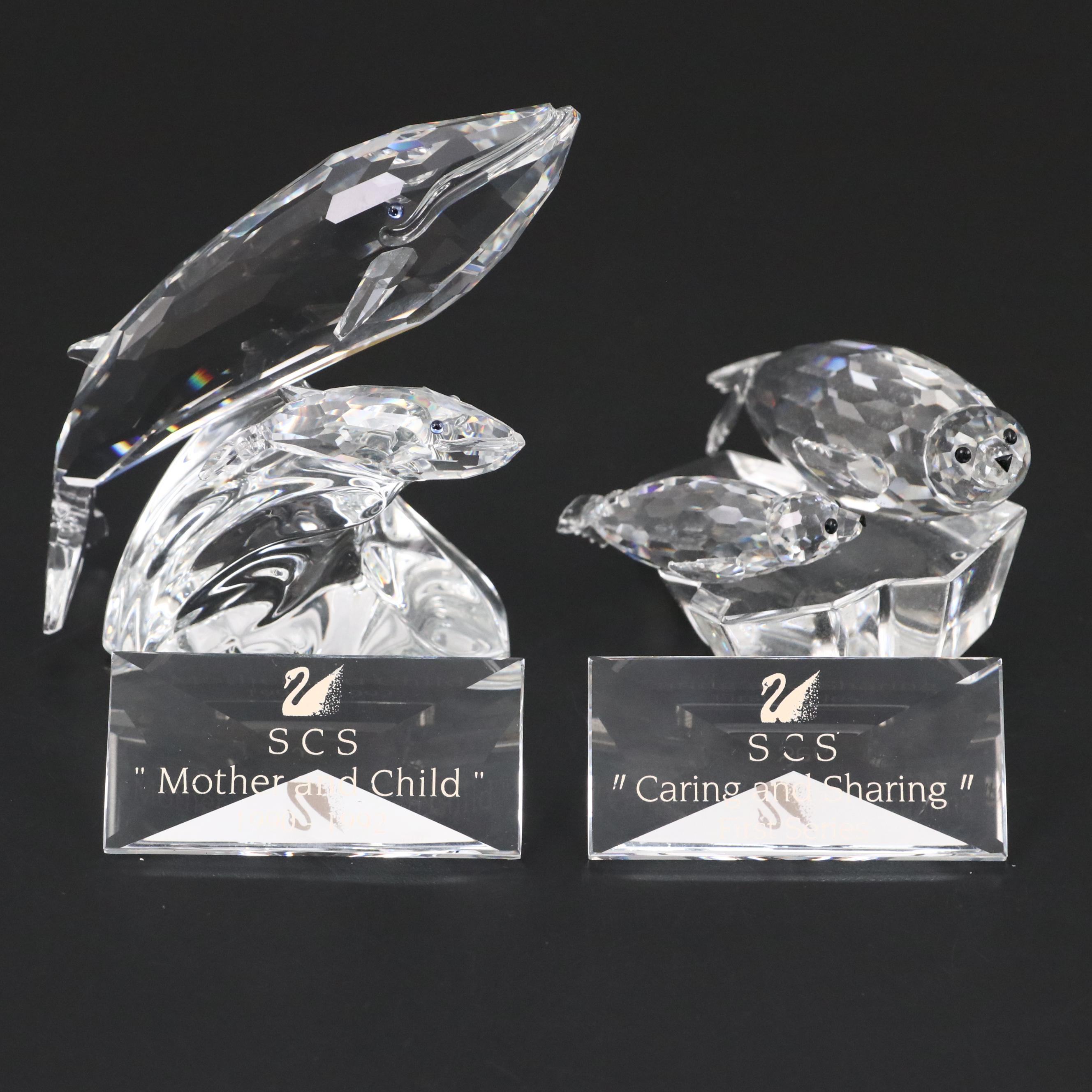 Swarovski Crystal "Save Me - The Seals" and "Care for Me - The Whales"