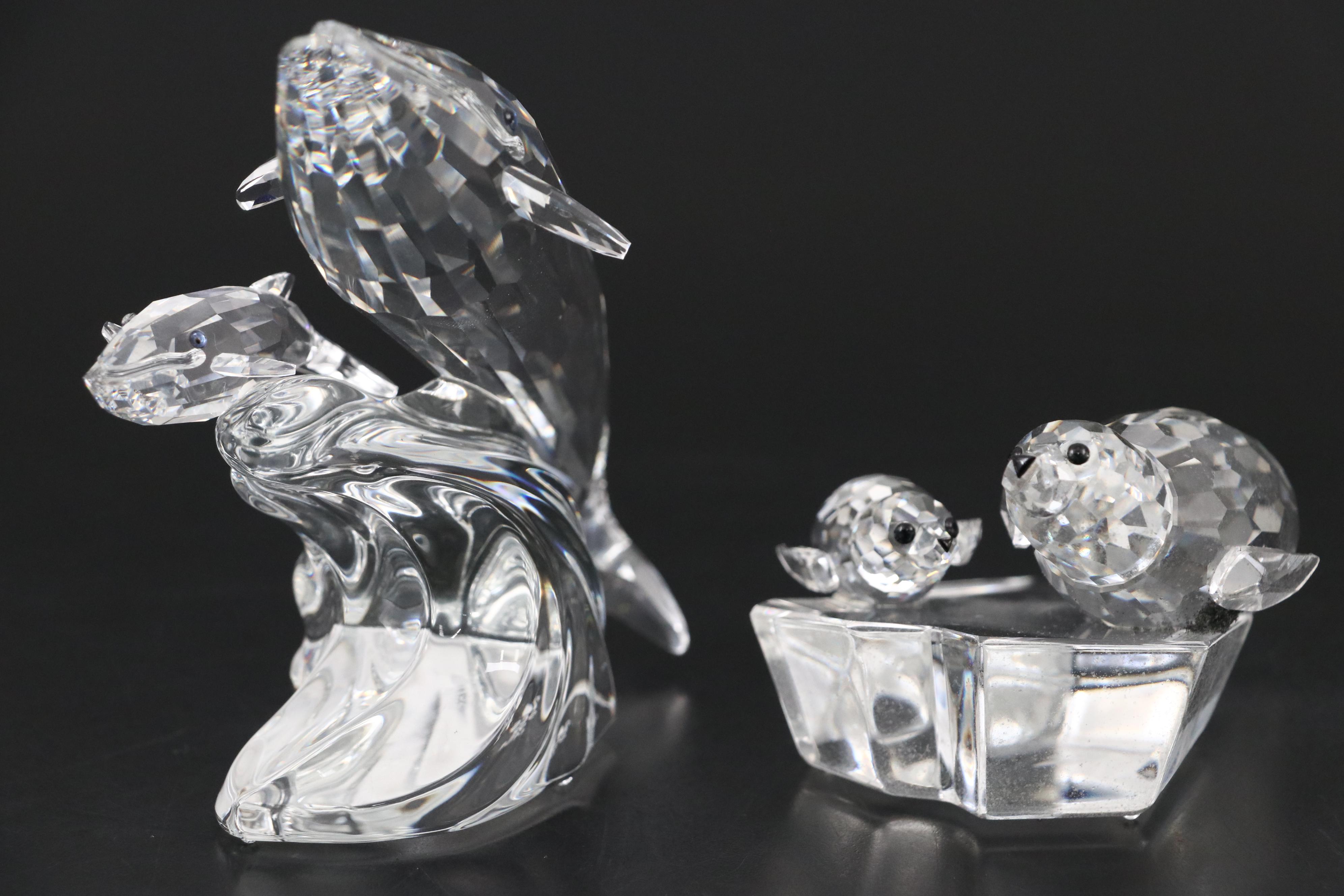 Swarovski Crystal "Save Me - The Seals" and "Care for Me - The Whales"