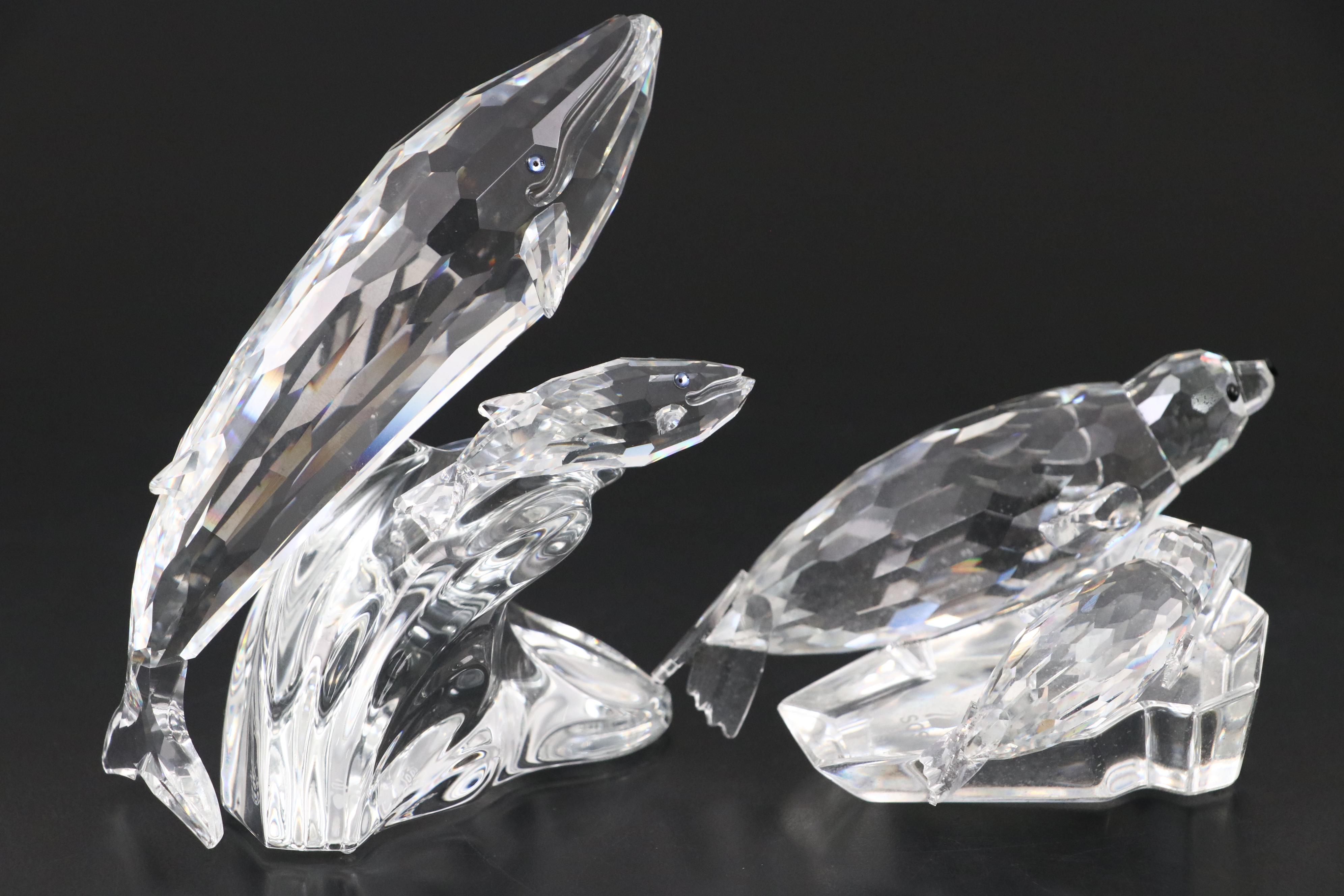 Swarovski Crystal "Save Me - The Seals" and "Care for Me - The Whales"