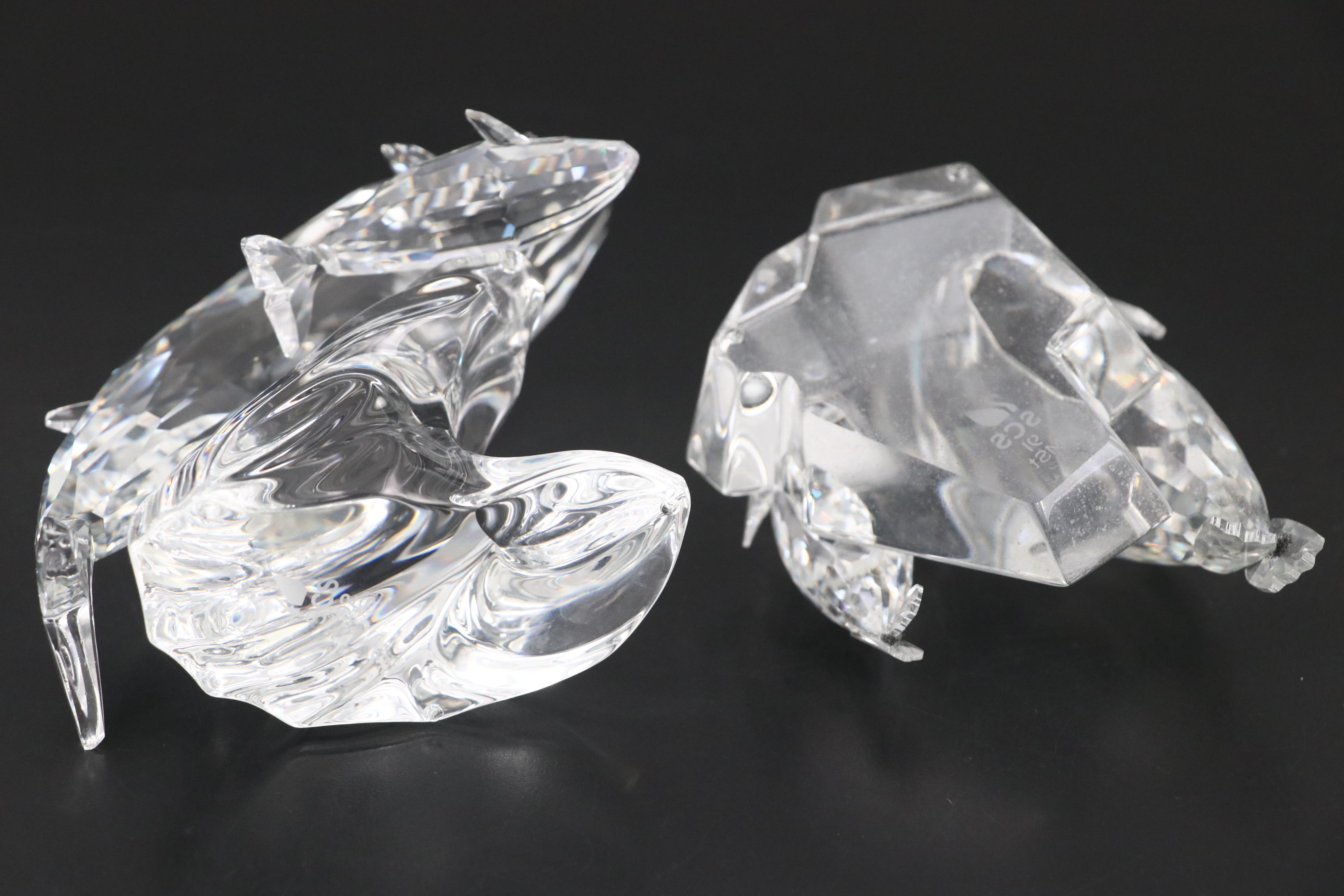 Swarovski Crystal "Save Me - The Seals" and "Care for Me - The Whales"