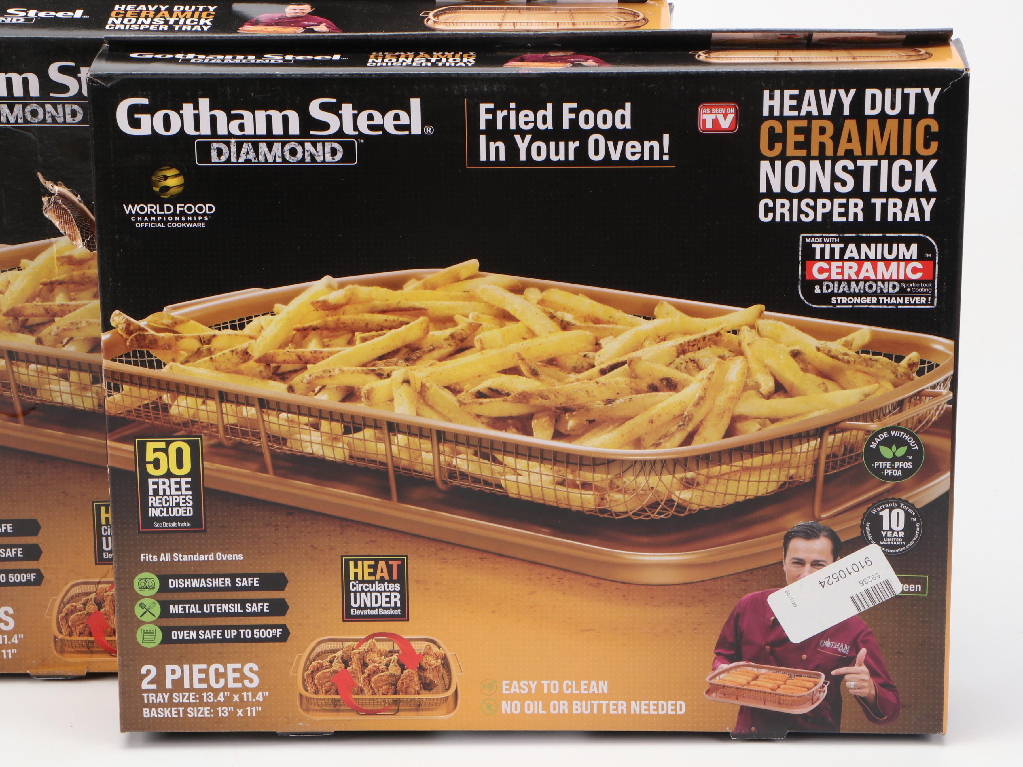 Gotham Steel Ceramic Nonstick Crisper Trays