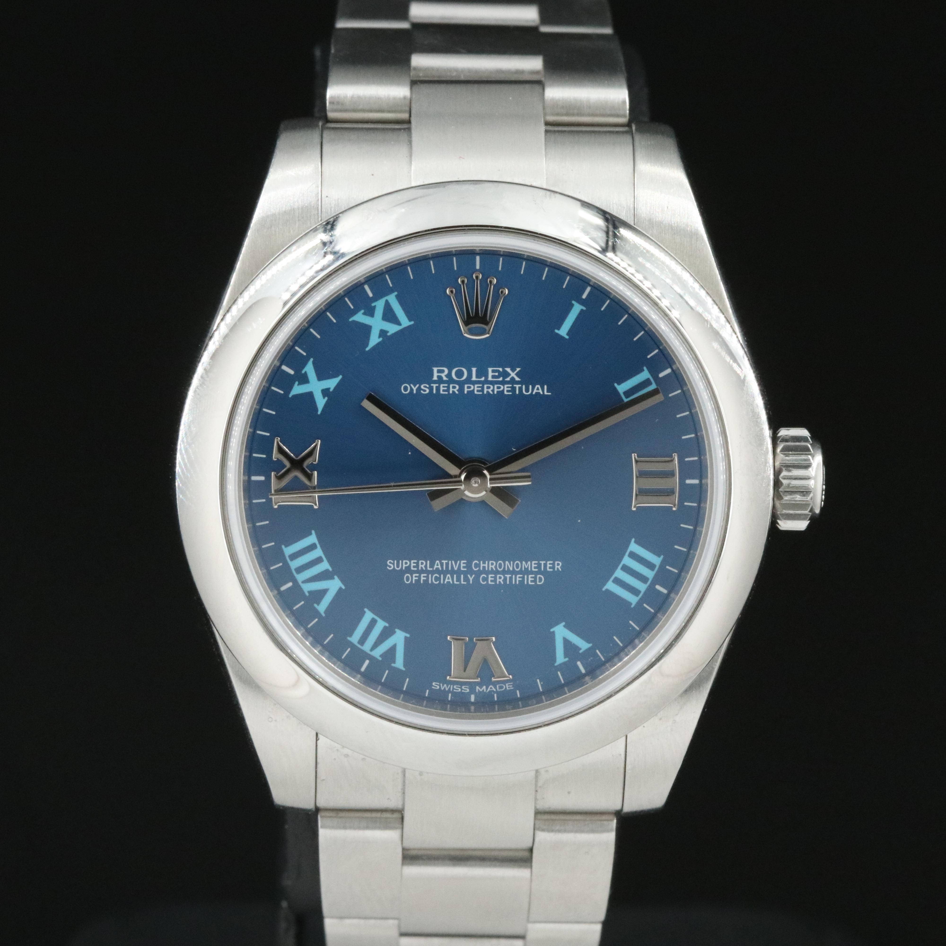 Rolex Oyster Perpetual 31 177200 Blue Dial Steel Automatic Watch