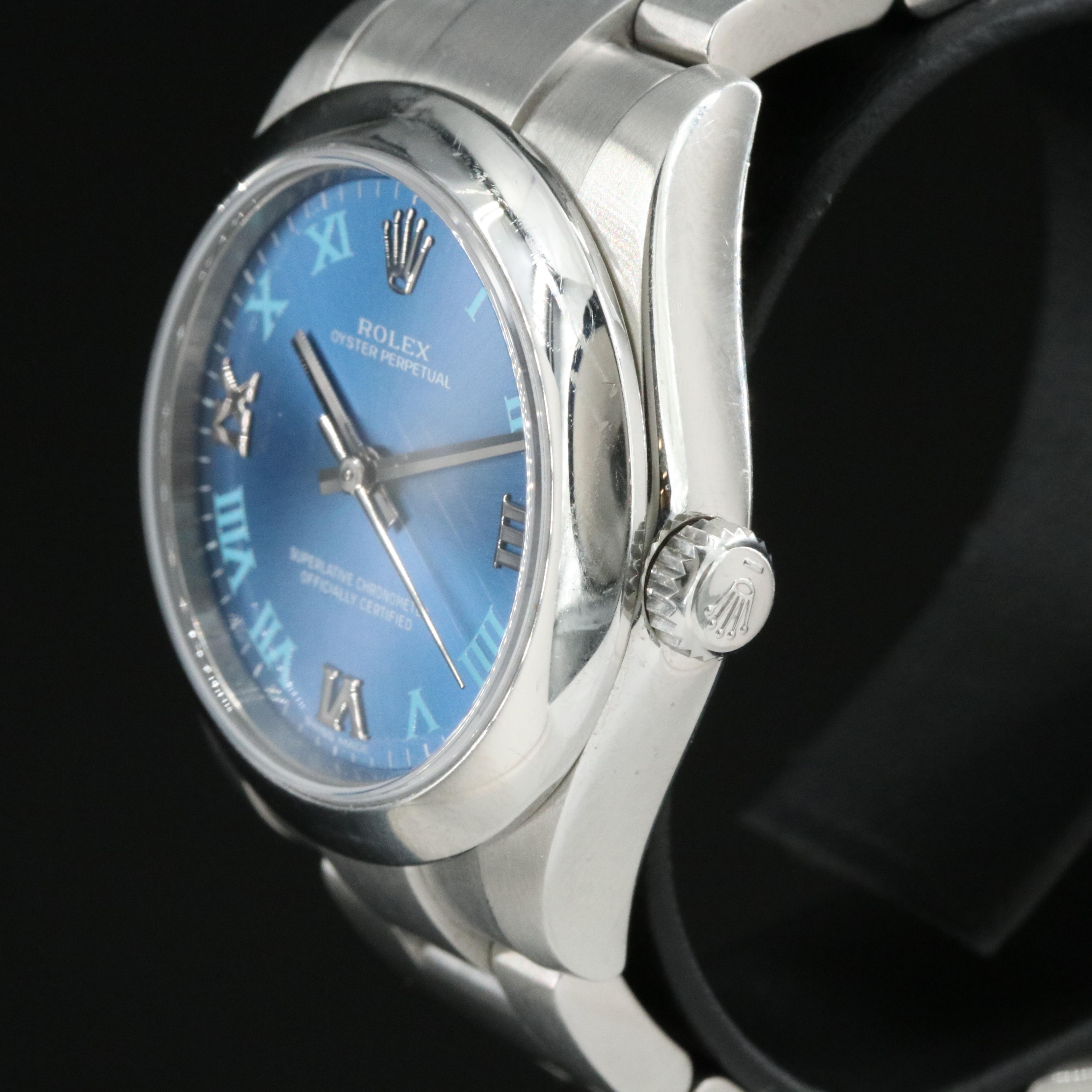 Rolex Oyster Perpetual 31 177200 Blue Dial Steel Automatic Watch