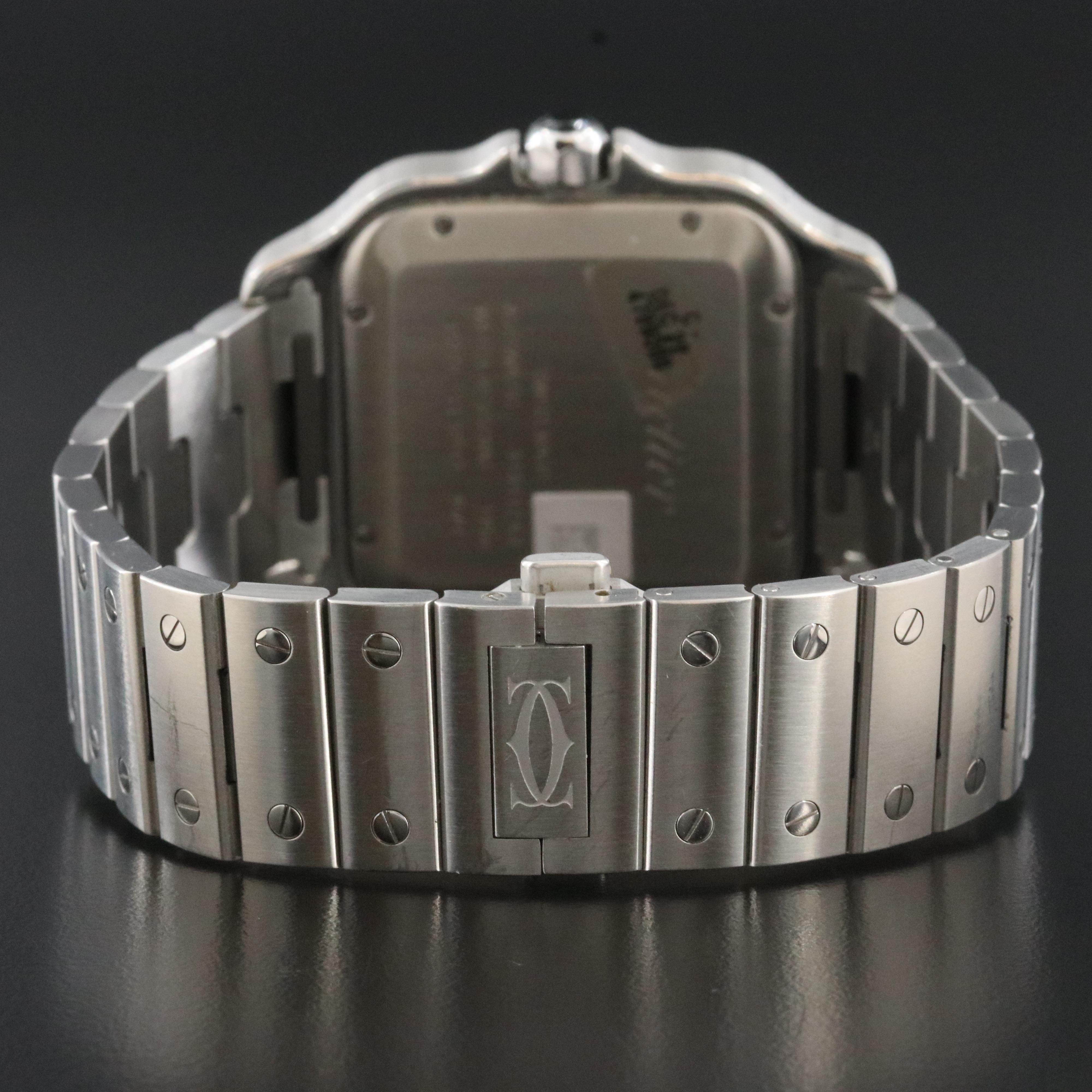 Cartier Santos de Cartier Grey Dial 38mm Steel Automatic Watch WSSA0037