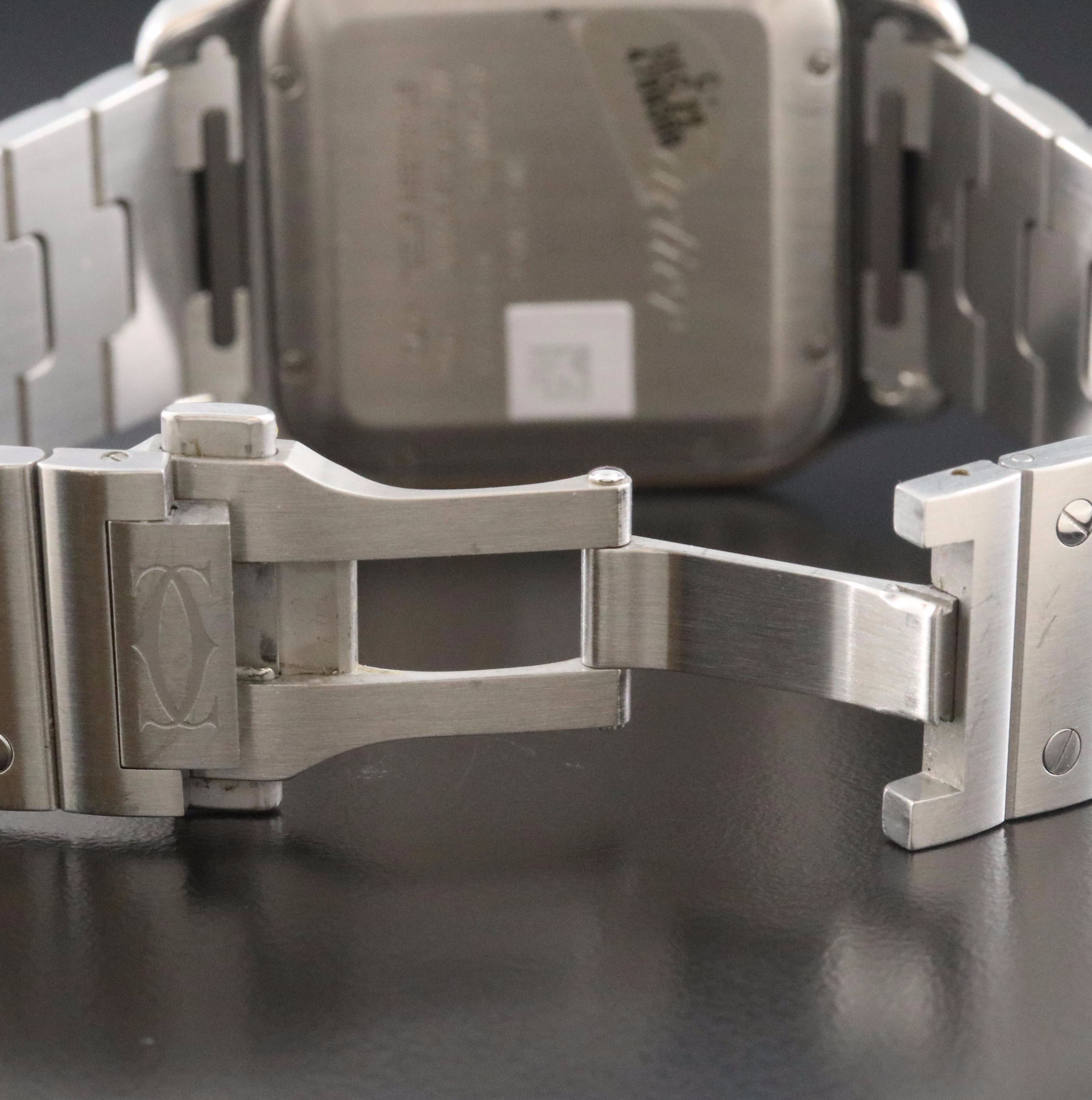 Cartier Santos de Cartier Grey Dial 38mm Steel Automatic Watch WSSA0037