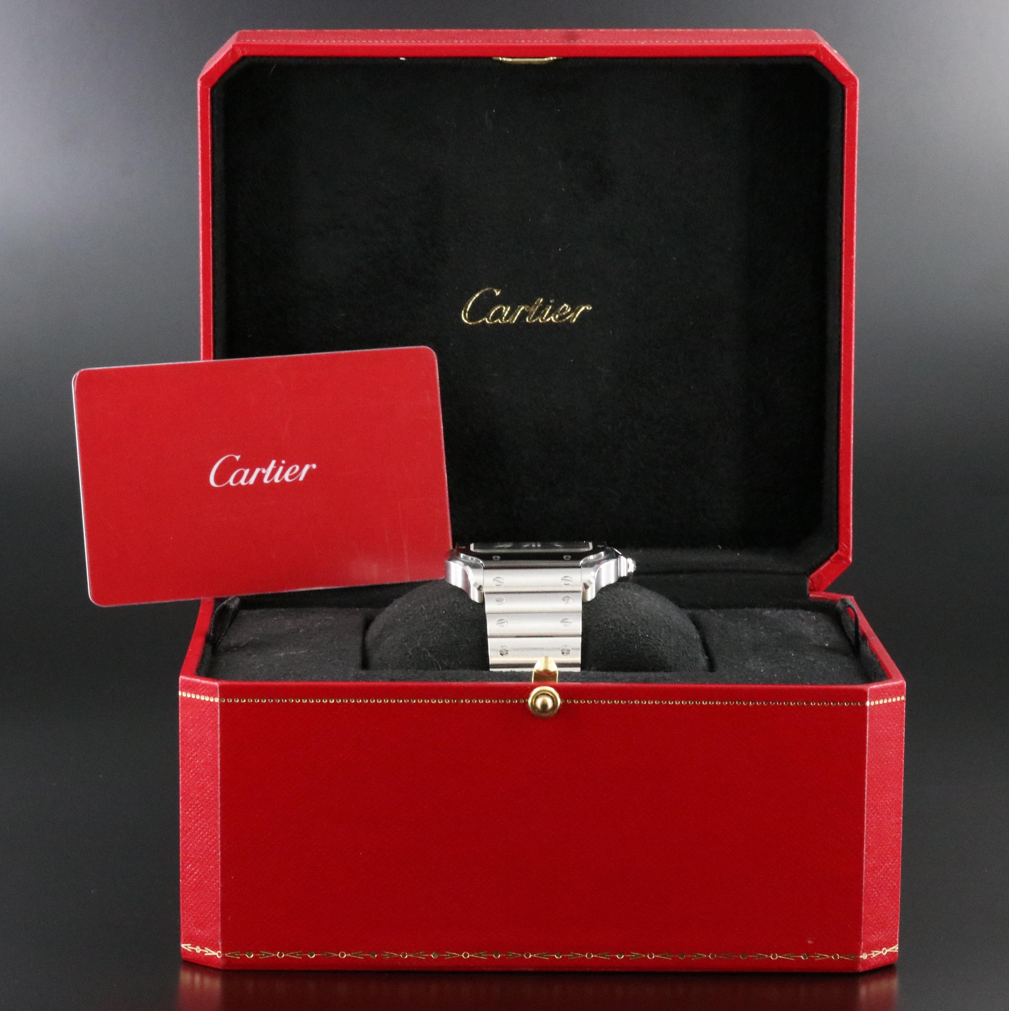Cartier Santos de Cartier Grey Dial 38mm Steel Automatic Watch WSSA0037