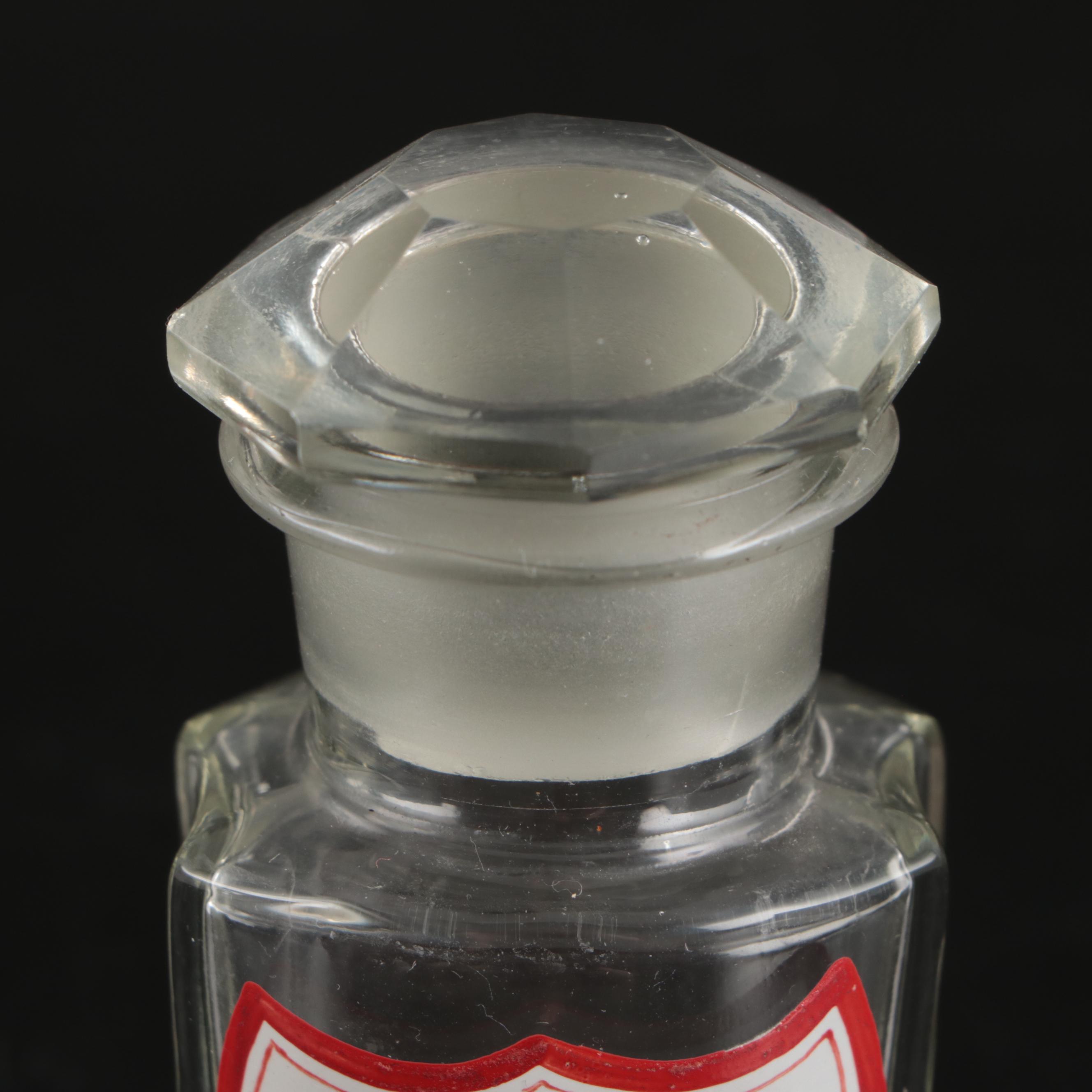 Hungarian Glass Morphine Hydrochloride Apothecary Bottle