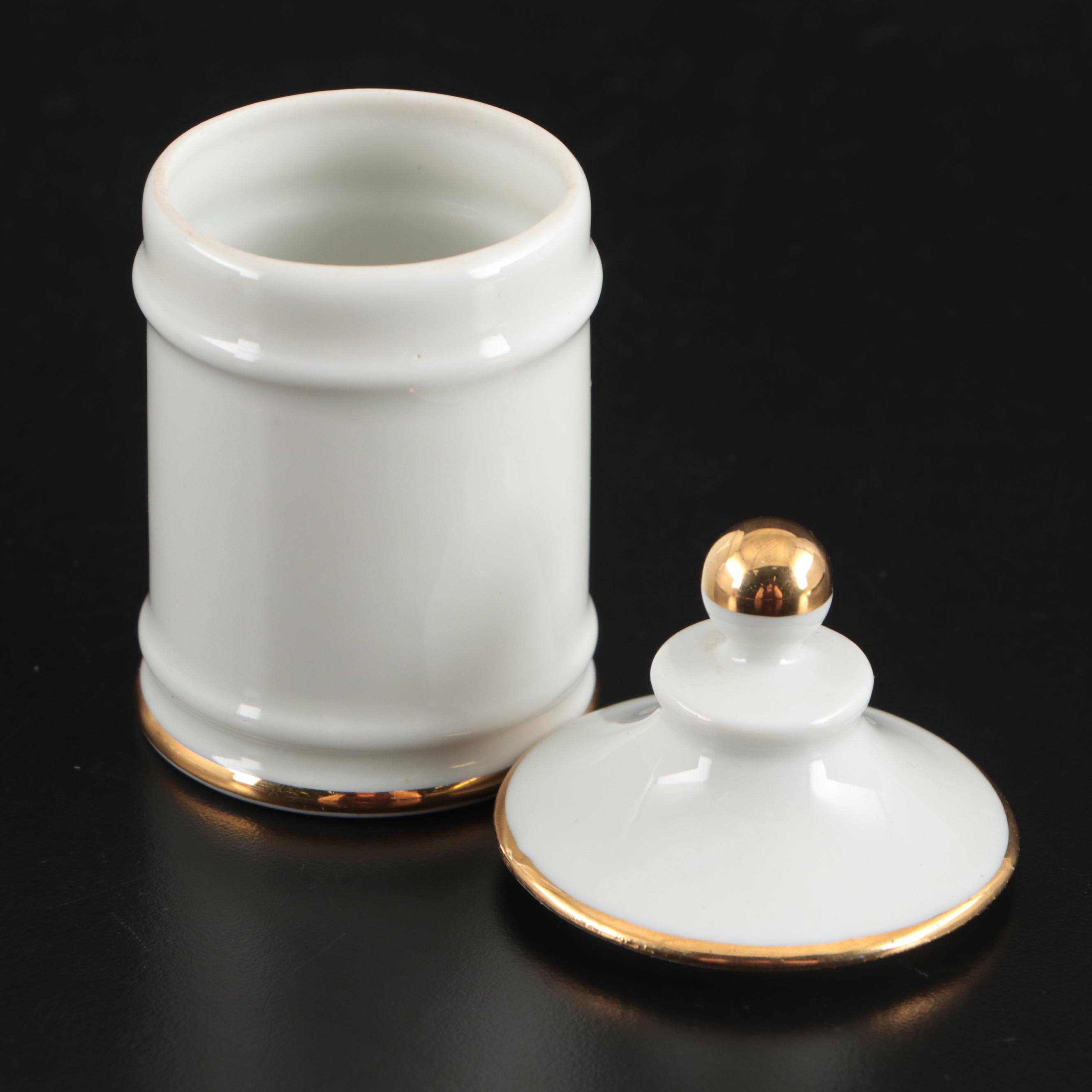 French Limoges Porcelain Morphine Apothecary Jar