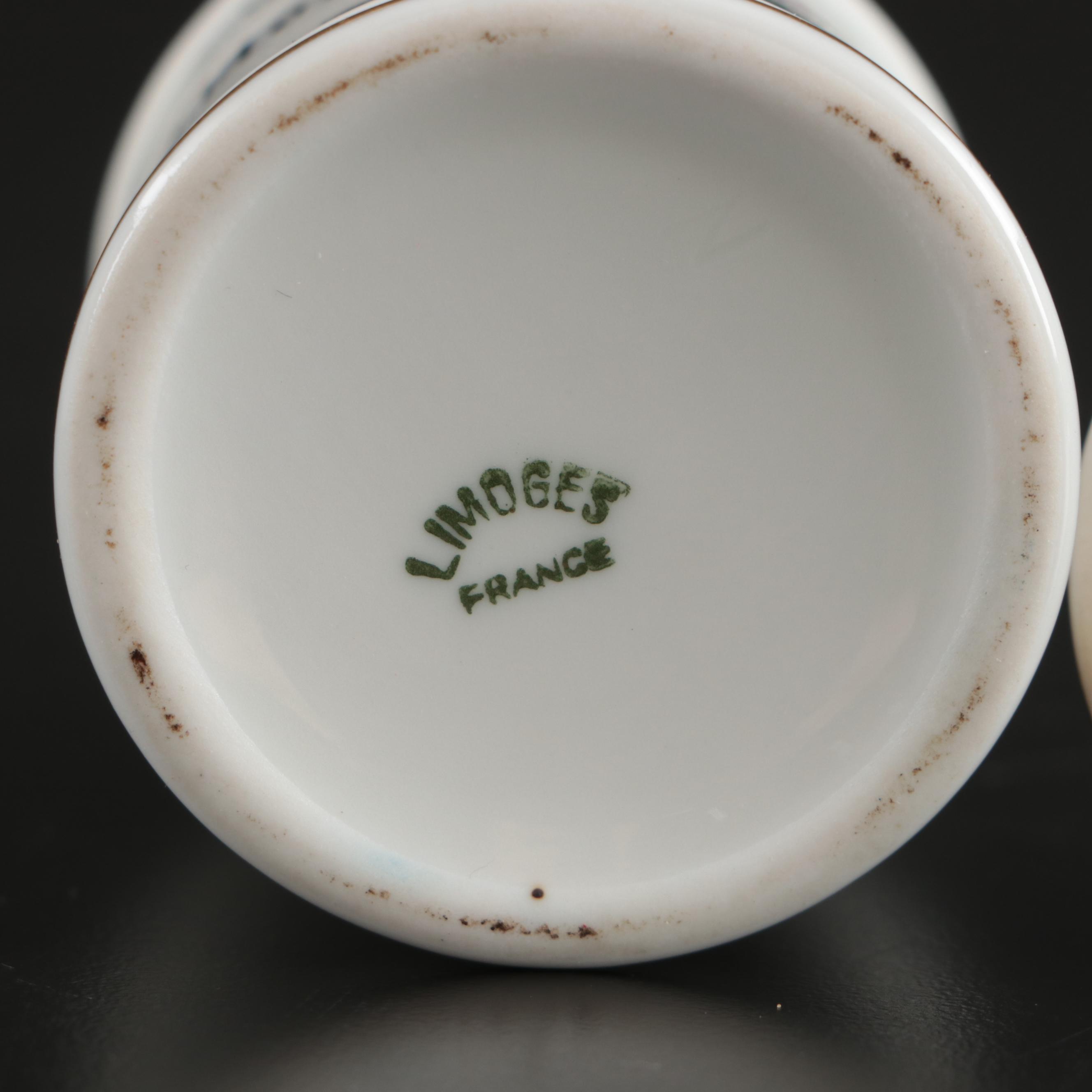 French Limoges Porcelain Morphine Apothecary Jar