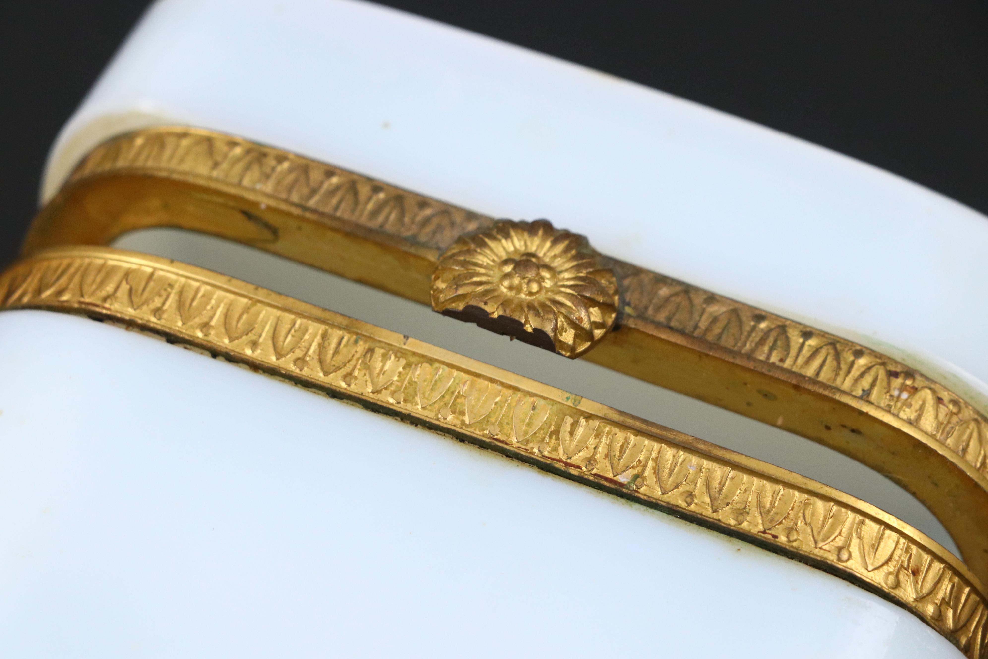 French Style Opaline and Gilt Metal Boxes