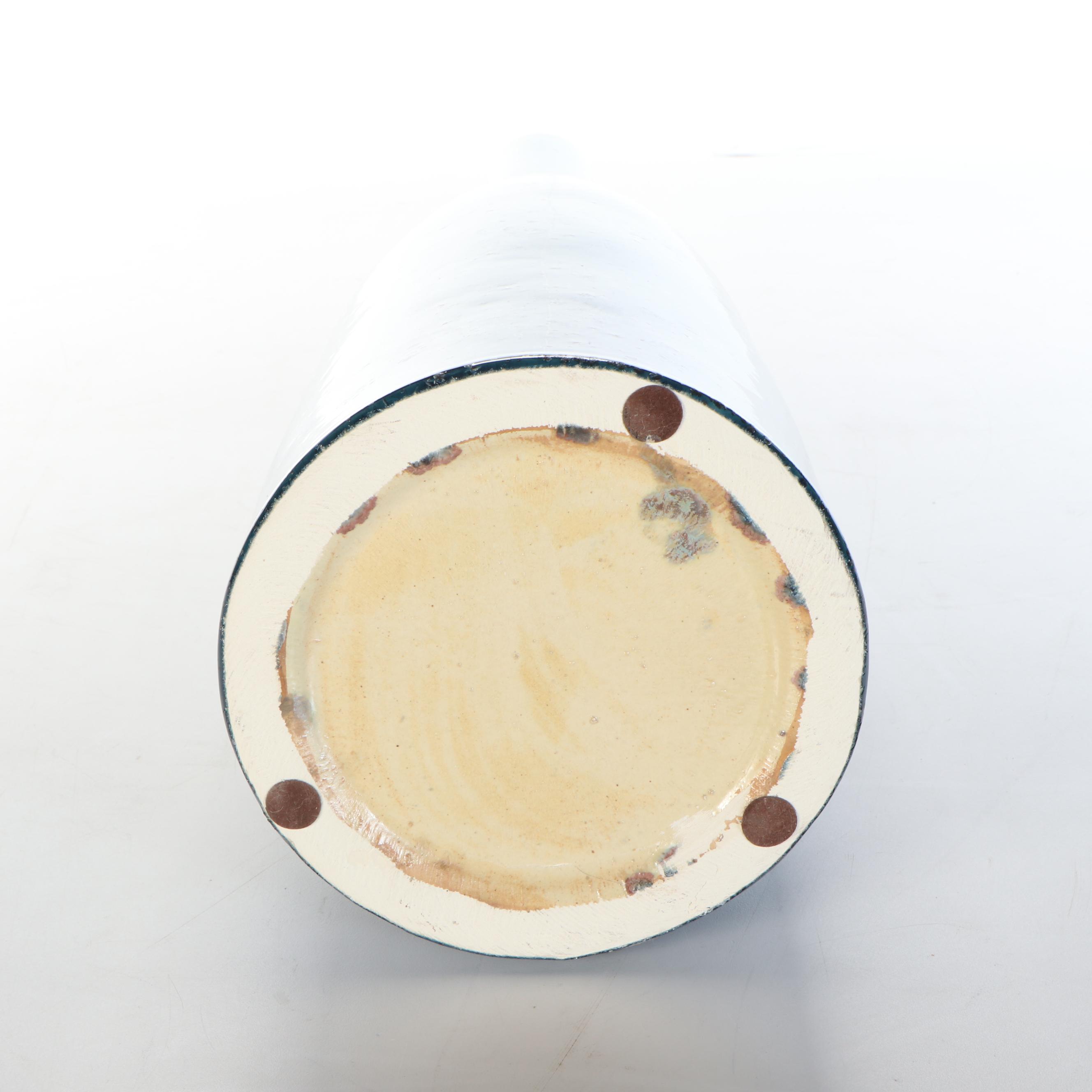 Arabesque Engraved and Other Contemporary Bottle Vases, Faux Blossom Sprig