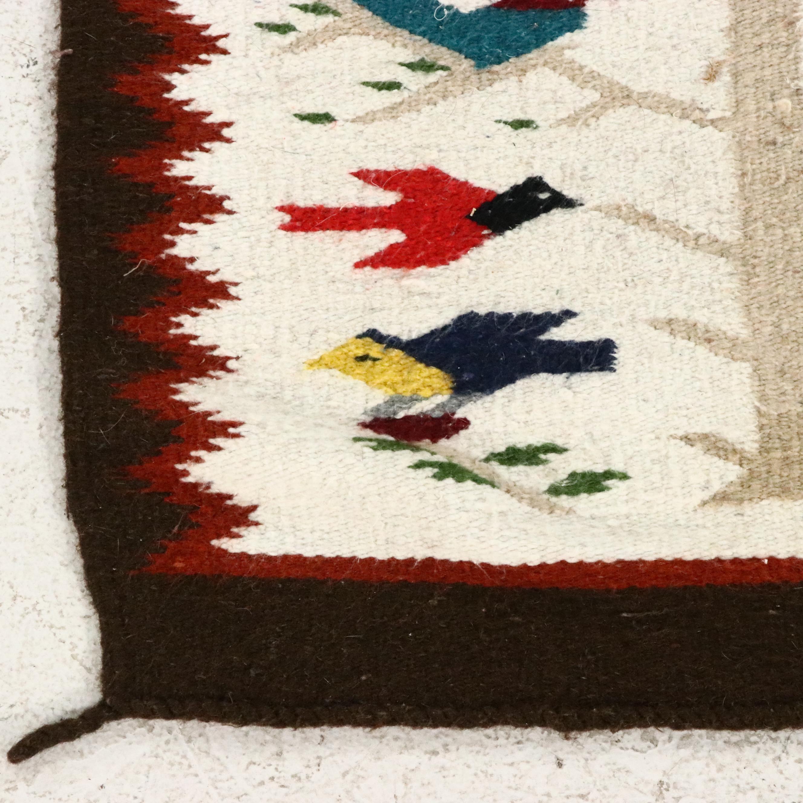 2'3 x 3'4 Handwoven Mexican Tree of Life Accent Rug