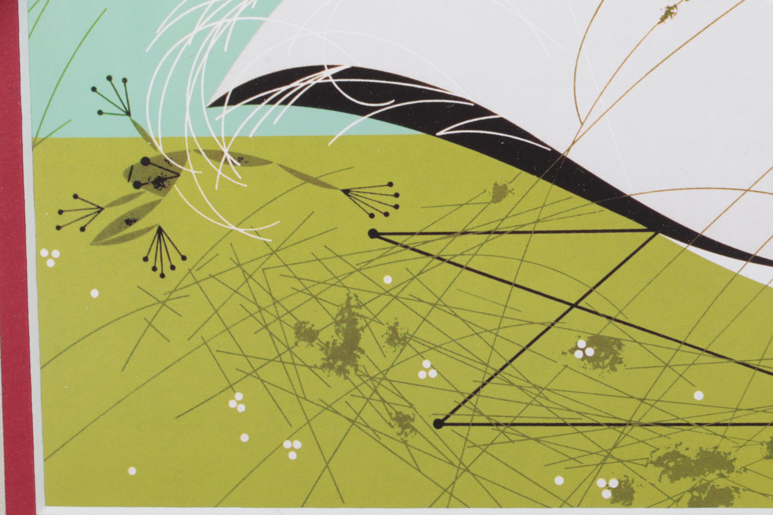 Charley Harper Offset Lithograph "Whooping Crane"